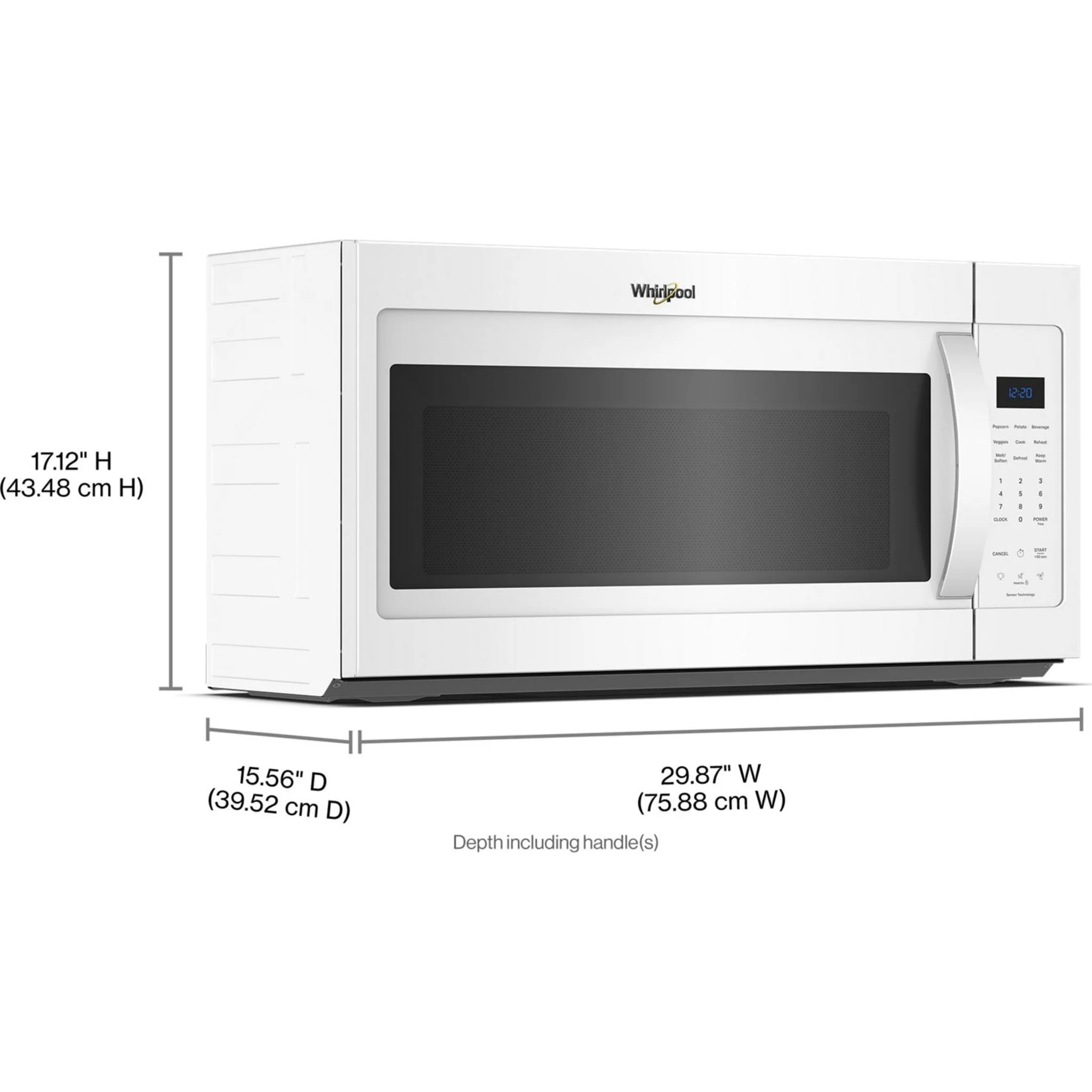 Whirlpool 1.9 cu ft. Over the Range Microwave with Sensor Cooking Technology - 900 Watts - White (YWMMS3230SW) - Image 9
