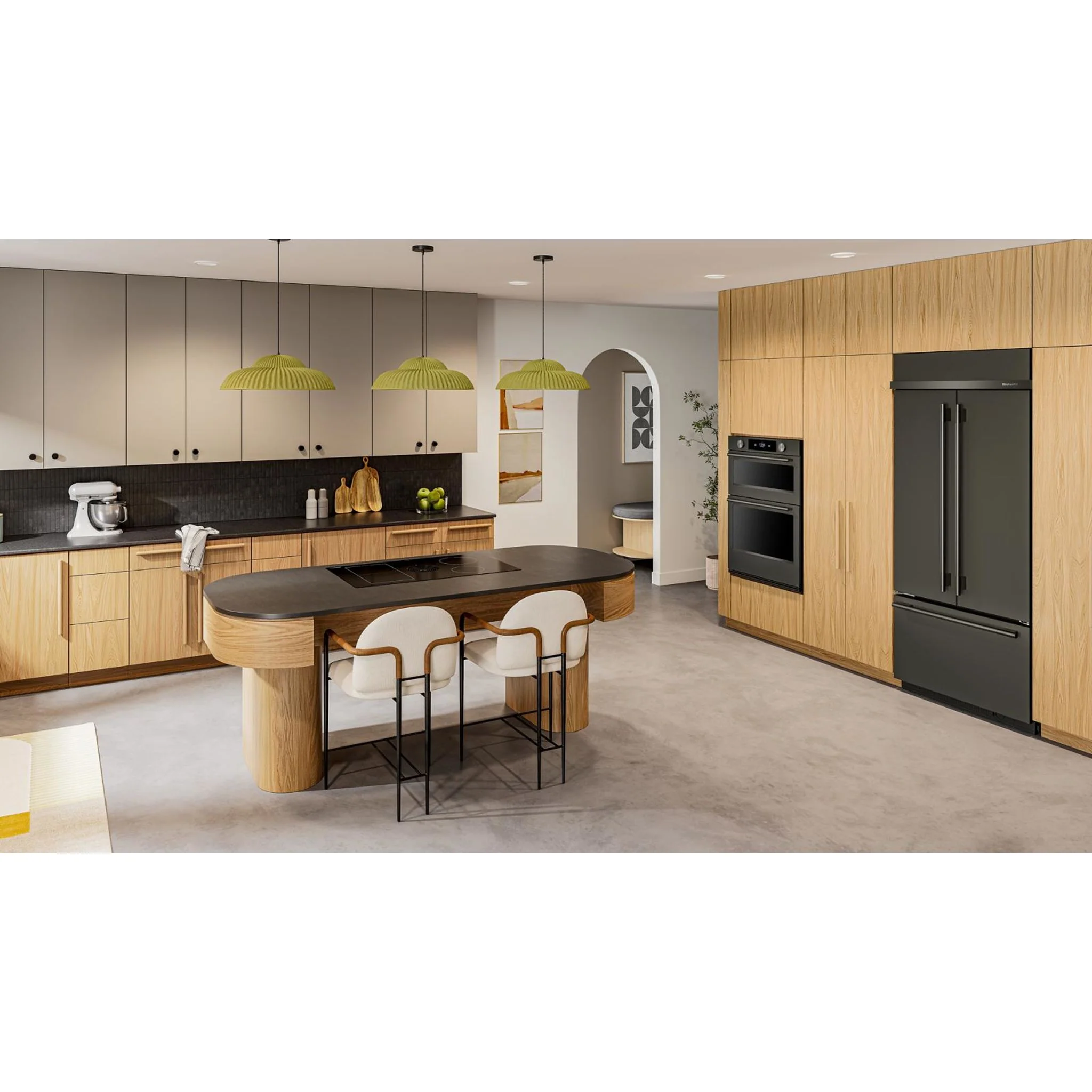 KitchenAid 20.8 Cu. Ft. 36" Built-In French Door Bottom Mount Refrigerator with Platinum Interior - Black Ore (KBFN536SBE) - Image 16