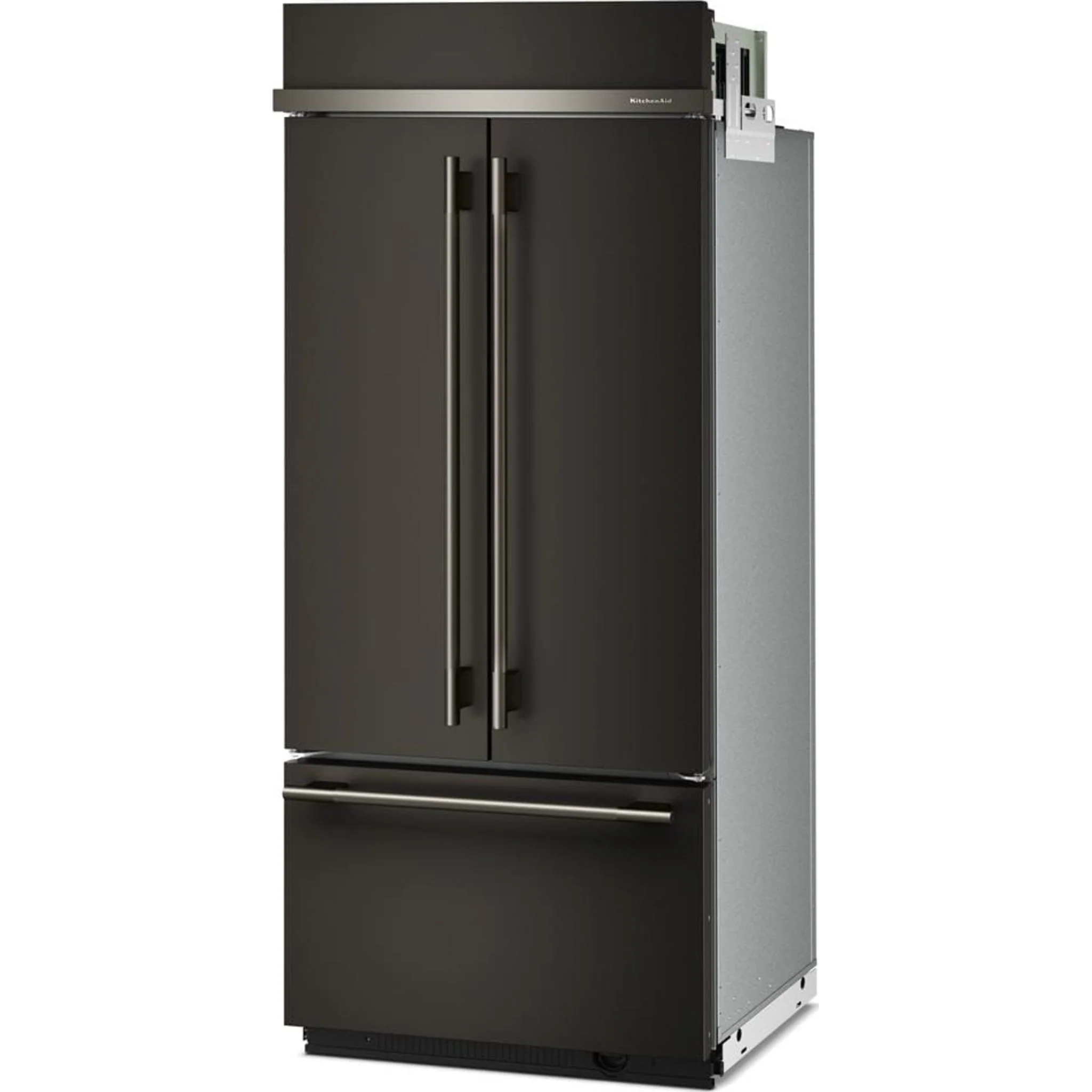 KitchenAid 20.8 Cu. Ft. 36" Built-In French Door Bottom Mount Refrigerator with Platinum Interior - Black Ore (KBFN536SBE) - Image 18