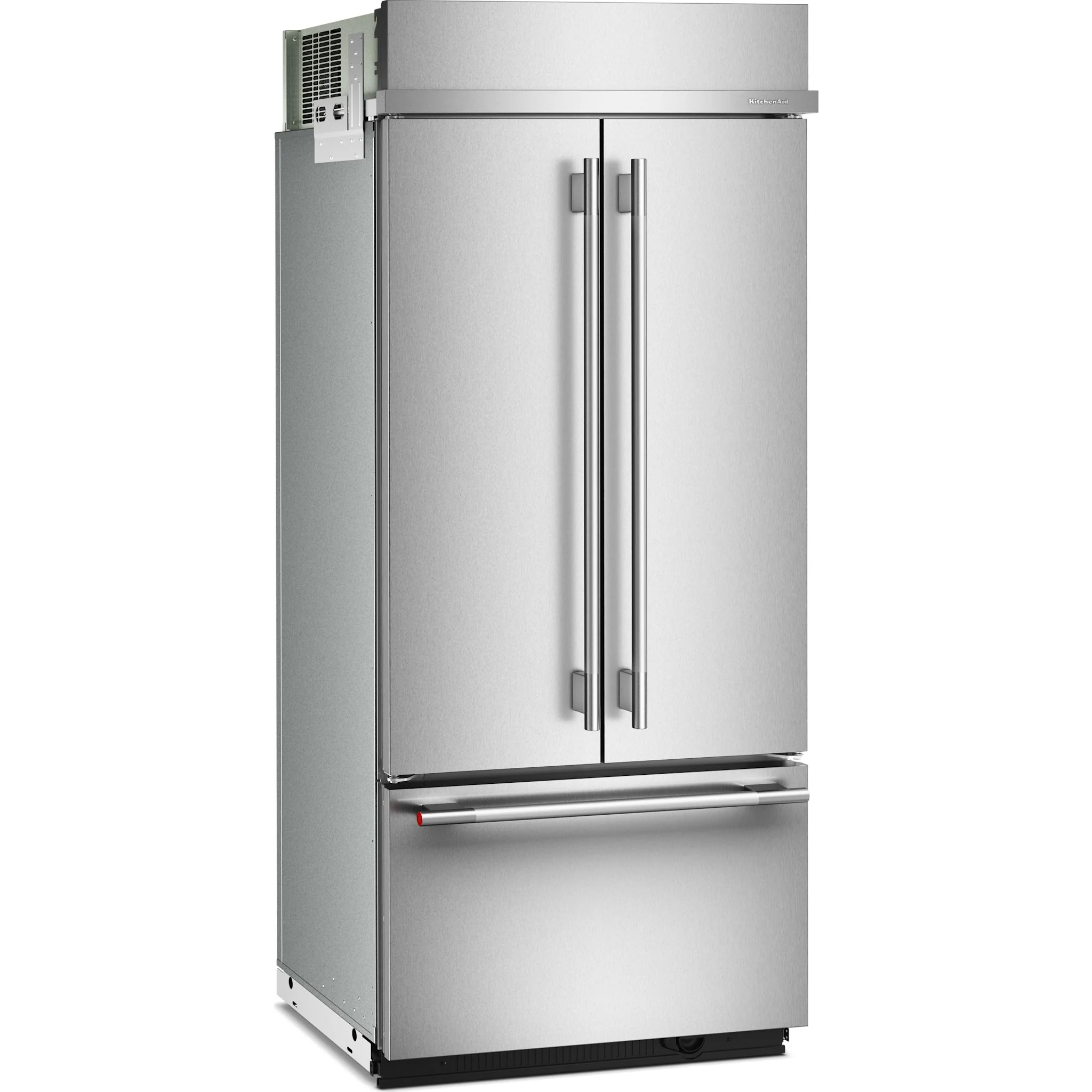 KitchenAid 20.8 Cu. Ft. 36" Built-In French Door Bottom Mount Refrigerator with Platinum Interior - Stainless Steel with PrintShield™ Finish (KBFN536SPS) - Image 3