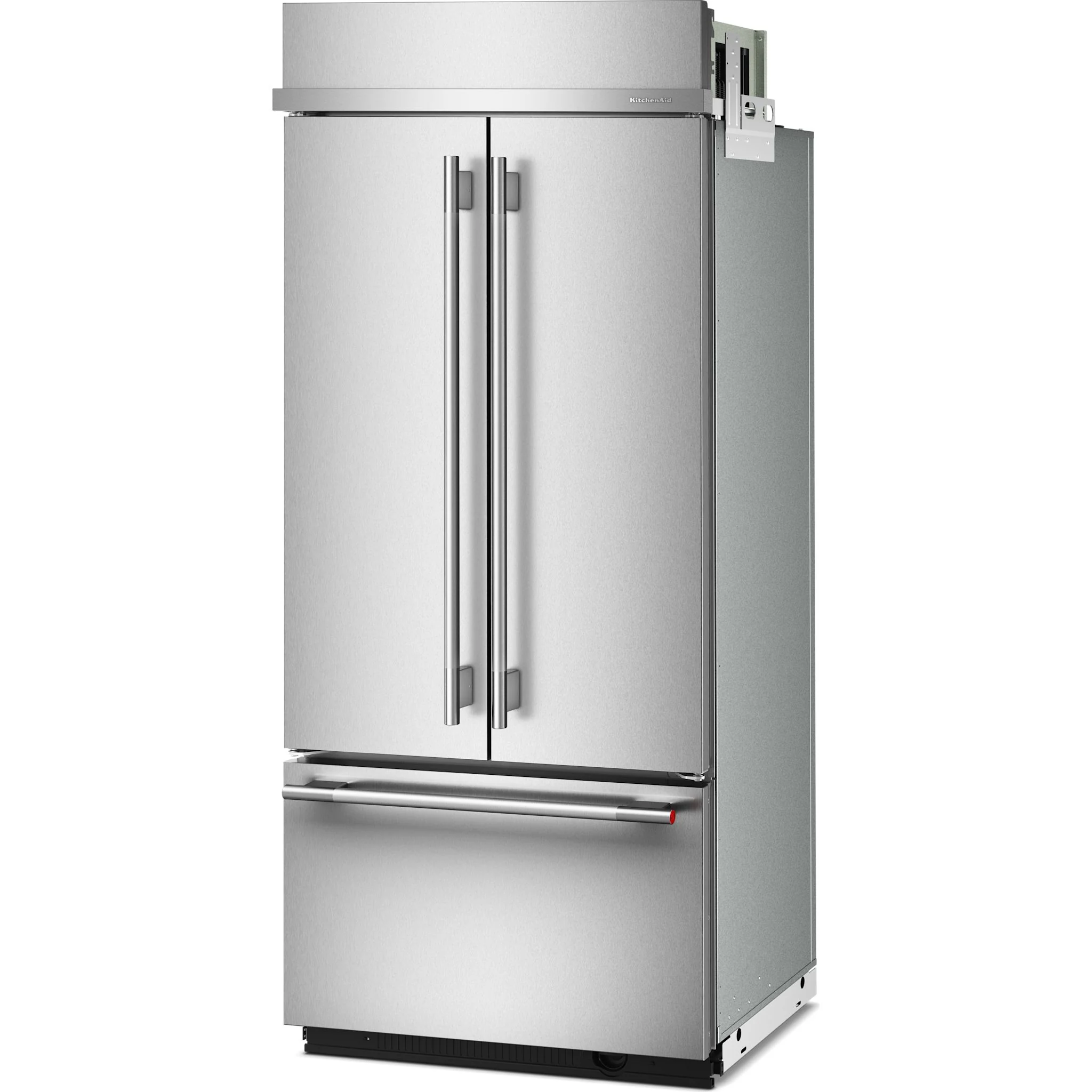 KitchenAid 20.8 Cu. Ft. 36" Built-In French Door Bottom Mount Refrigerator with Platinum Interior - Stainless Steel with PrintShield™ Finish (KBFN536SPS) - Image 4