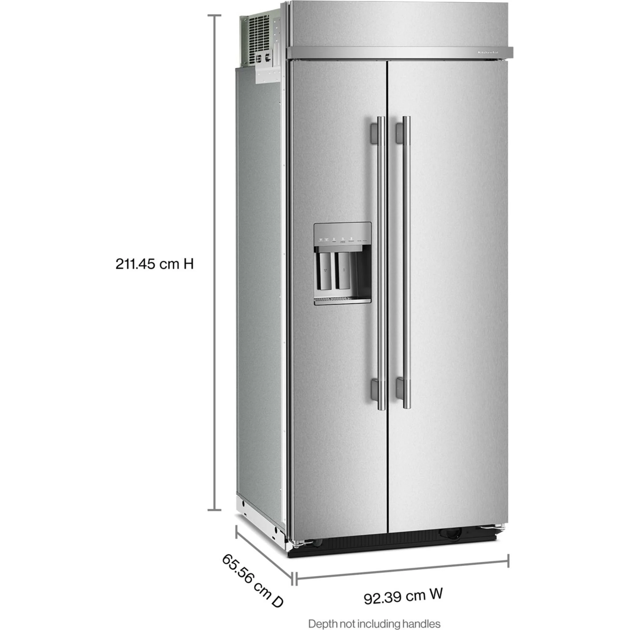 KitchenAid 20.8 Cu. Ft. 36" Built-In Side-by-Side Refrigerator features Exterior Water and Ice Dispenser with Measured Fill -Stainless Steel with PrintShield™ Finish (KBSD736SPS) - Image 12