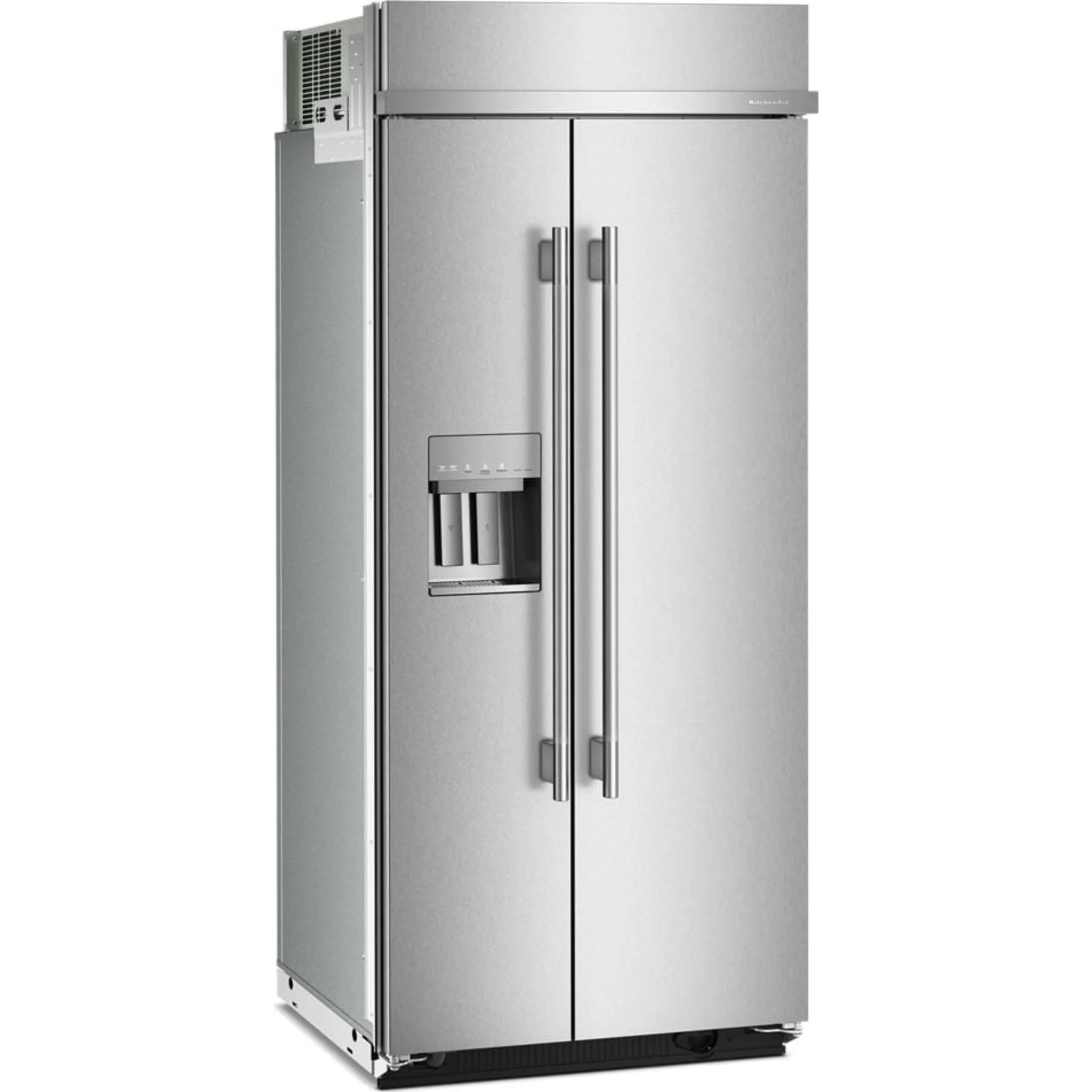 KitchenAid 20.8 Cu. Ft. 36" Built-In Side-by-Side Refrigerator features Exterior Water and Ice Dispenser with Measured Fill -Stainless Steel with PrintShield™ Finish (KBSD736SPS) - Image 14