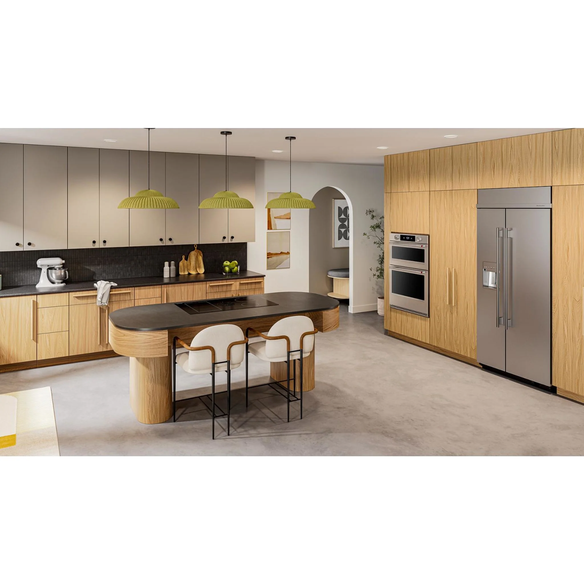 KitchenAid 20.8 Cu. Ft. 36" Built-In Side-by-Side Refrigerator features Exterior Water and Ice Dispenser with Measured Fill -Stainless Steel with PrintShield™ Finish (KBSD736SPS) - Image 4