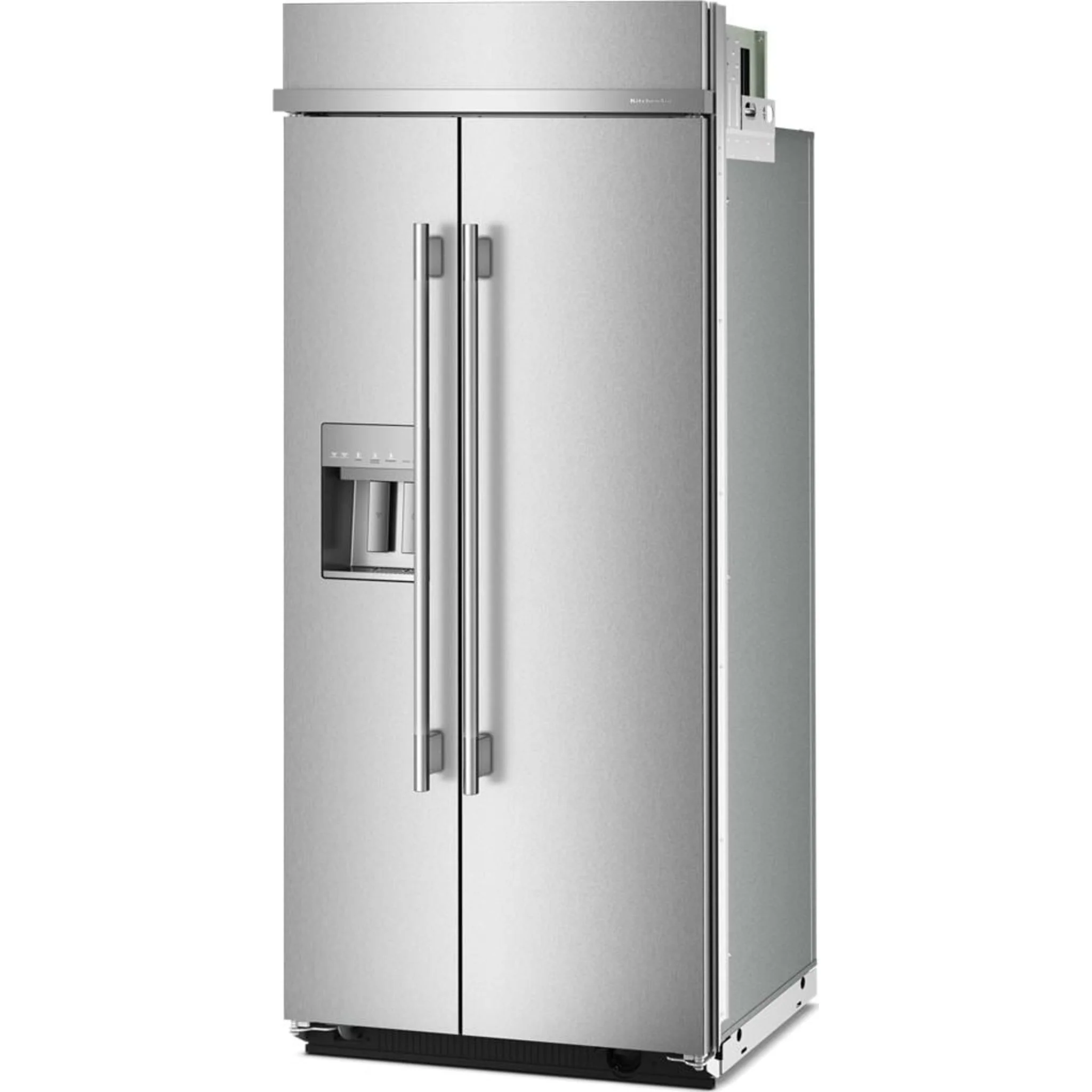 KitchenAid 20.8 Cu. Ft. 36" Built-In Side-by-Side Refrigerator features Exterior Water and Ice Dispenser with Measured Fill -Stainless Steel with PrintShield™ Finish (KBSD736SPS) - Image 5