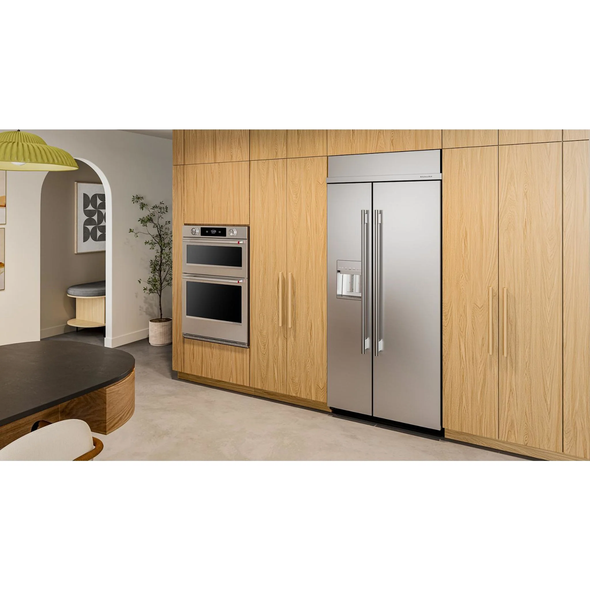 KitchenAid 20.8 Cu. Ft. 36" Built-In Side-by-Side Refrigerator features Exterior Water and Ice Dispenser with Measured Fill -Stainless Steel with PrintShield™ Finish (KBSD736SPS) - Image 7