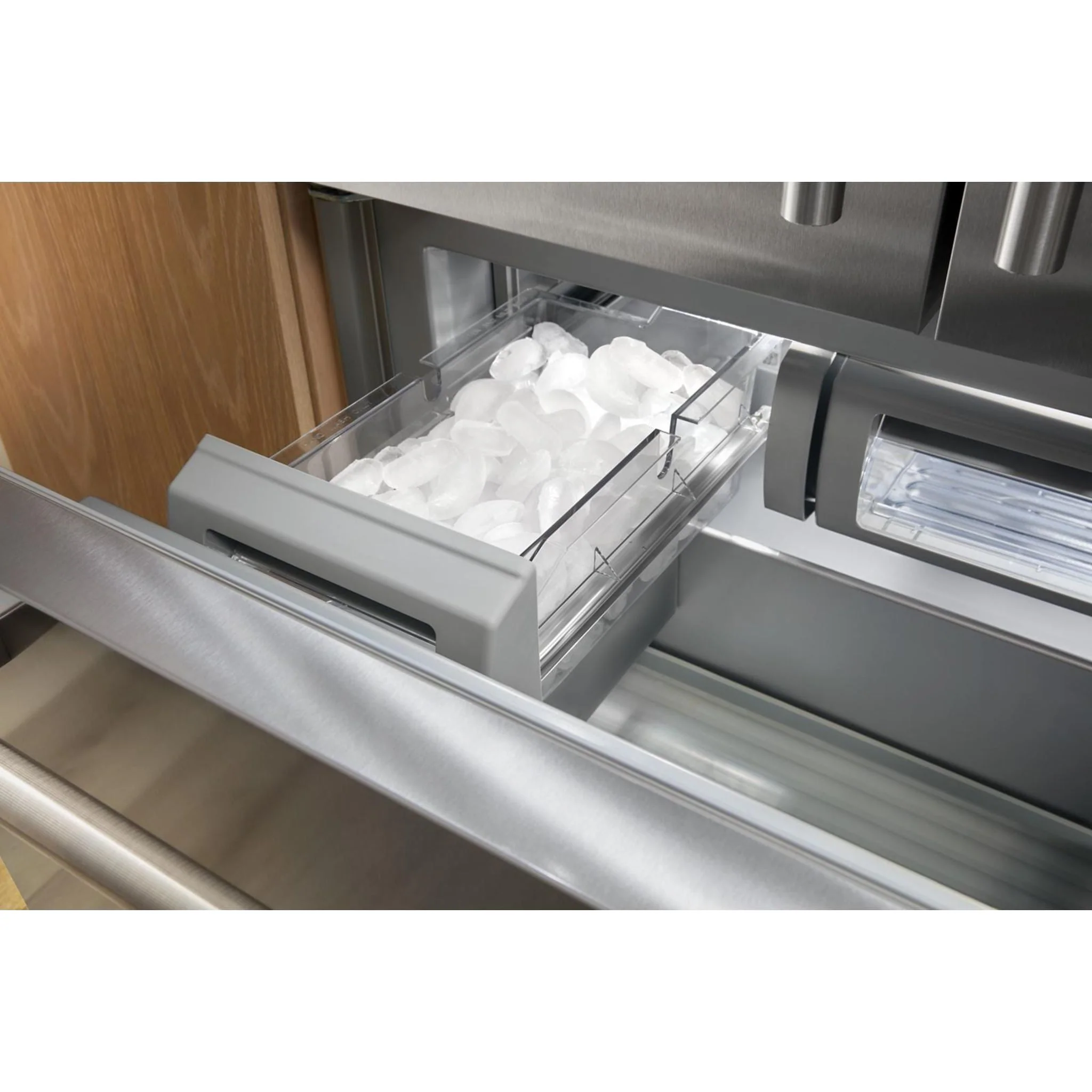 KitchenAid 24.2 Cu. Ft. 42" Built-In French Door Bottom Mount Refrigerator with Platinum Interior - Black Ore (KBFN542SBE) - Image 13