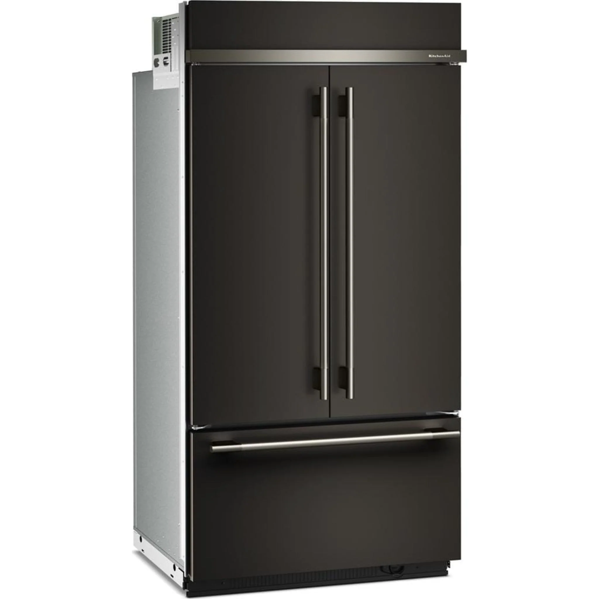 KitchenAid 24.2 Cu. Ft. 42" Built-In French Door Bottom Mount Refrigerator with Platinum Interior - Black Ore (KBFN542SBE) - Image 14