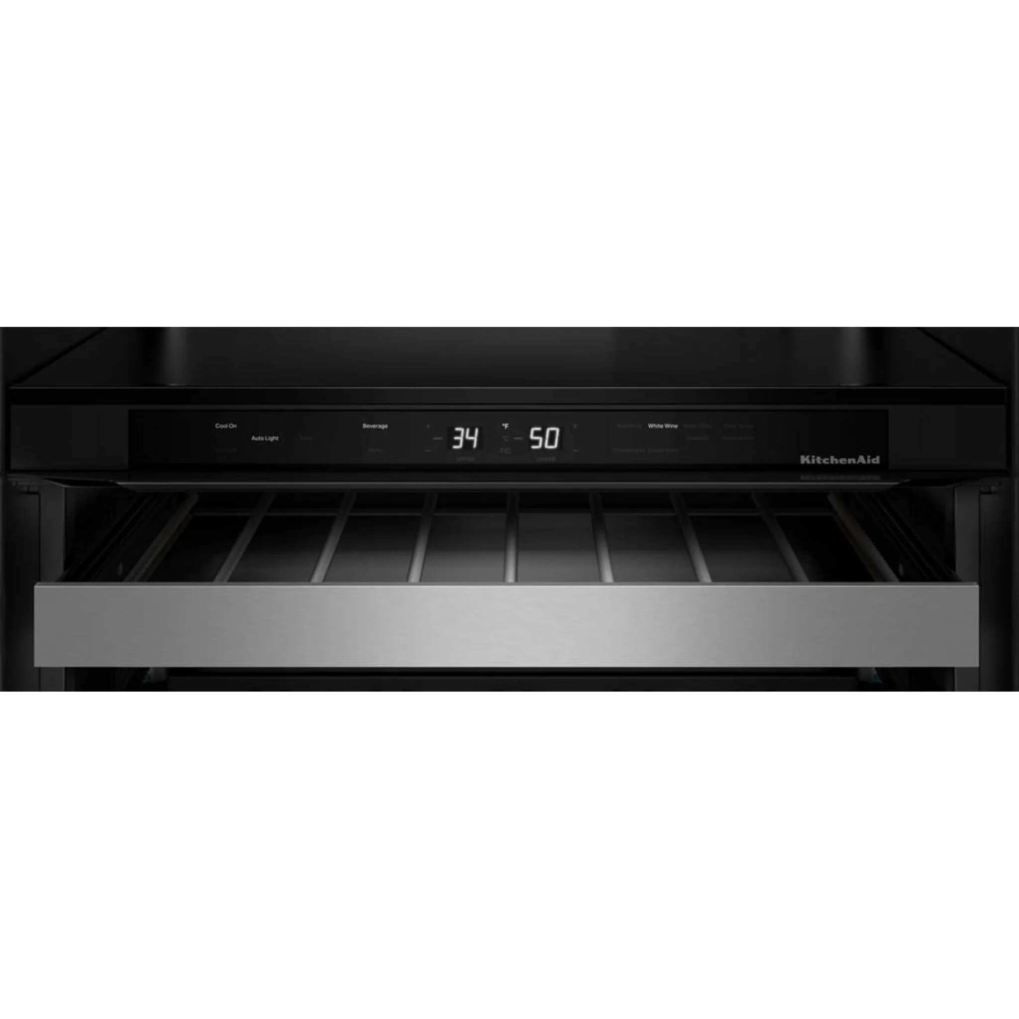 KitchenAid 24" Beverage Center with Glass Door and Metal-Front Racks - Black Cabinet/Stainless Doors (KUBR524SSB) - Image 10
