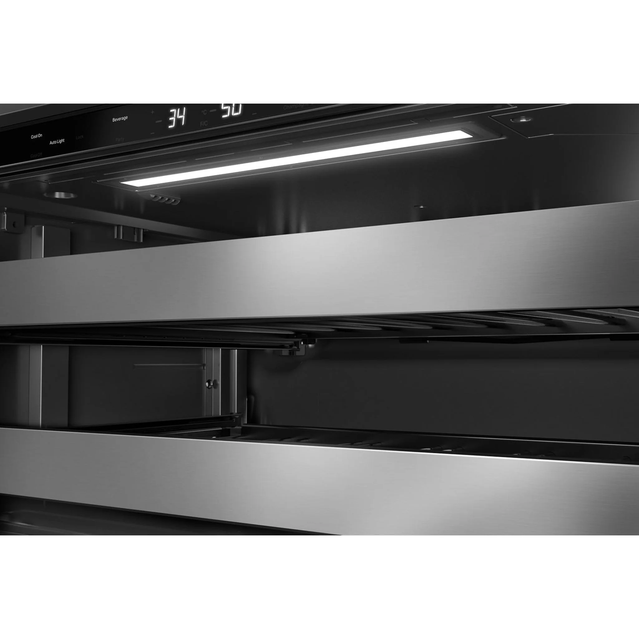 KitchenAid 24" Beverage Center with Glass Door and Metal-Front Racks - Black Cabinet/Stainless Doors (KUBR524SSB) - Image 11