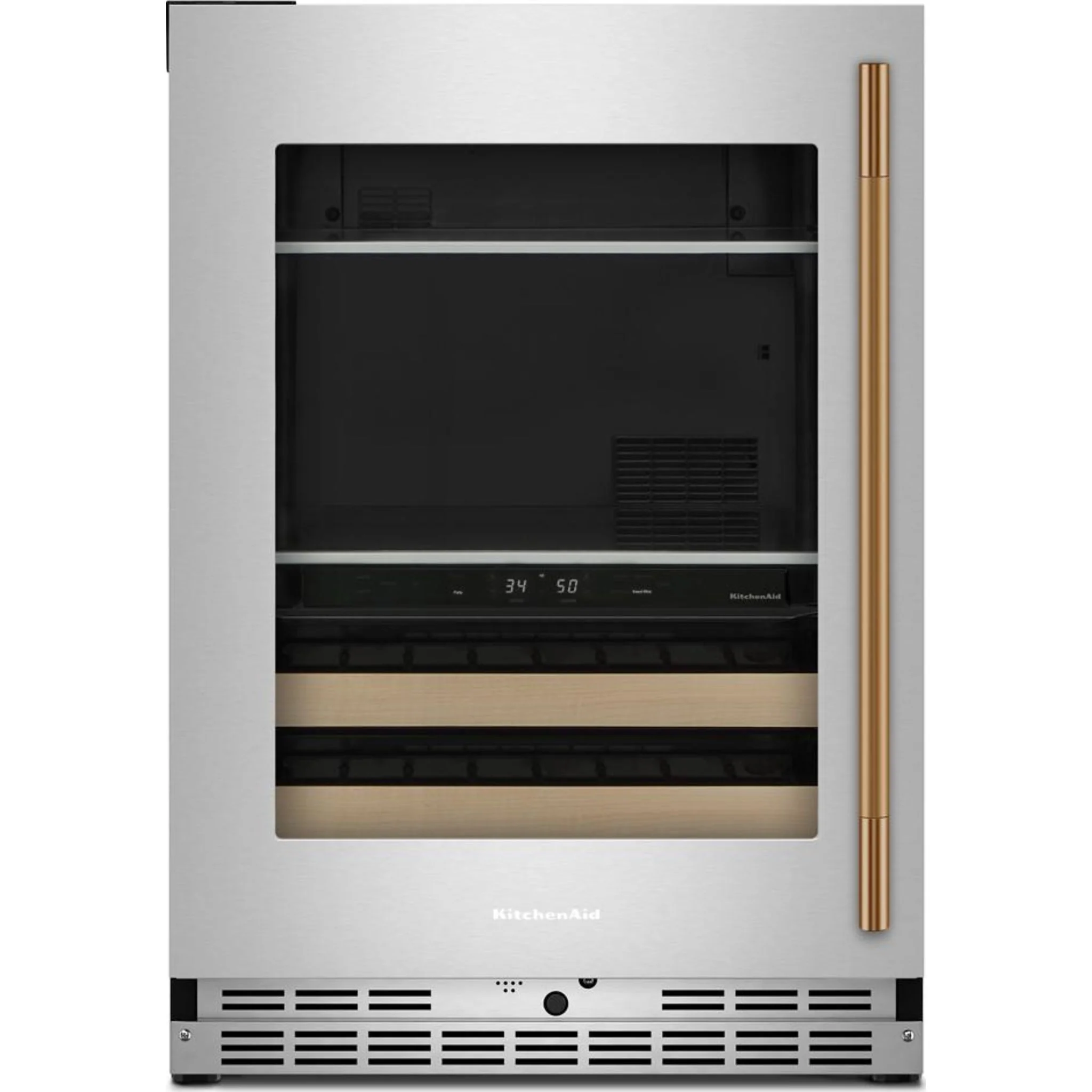 KitchenAid 24" Beverage Center with Glass Door and Wood-Front Racks - PrintShield™ Stainless Finish (KUBL524SPS) - Image 3