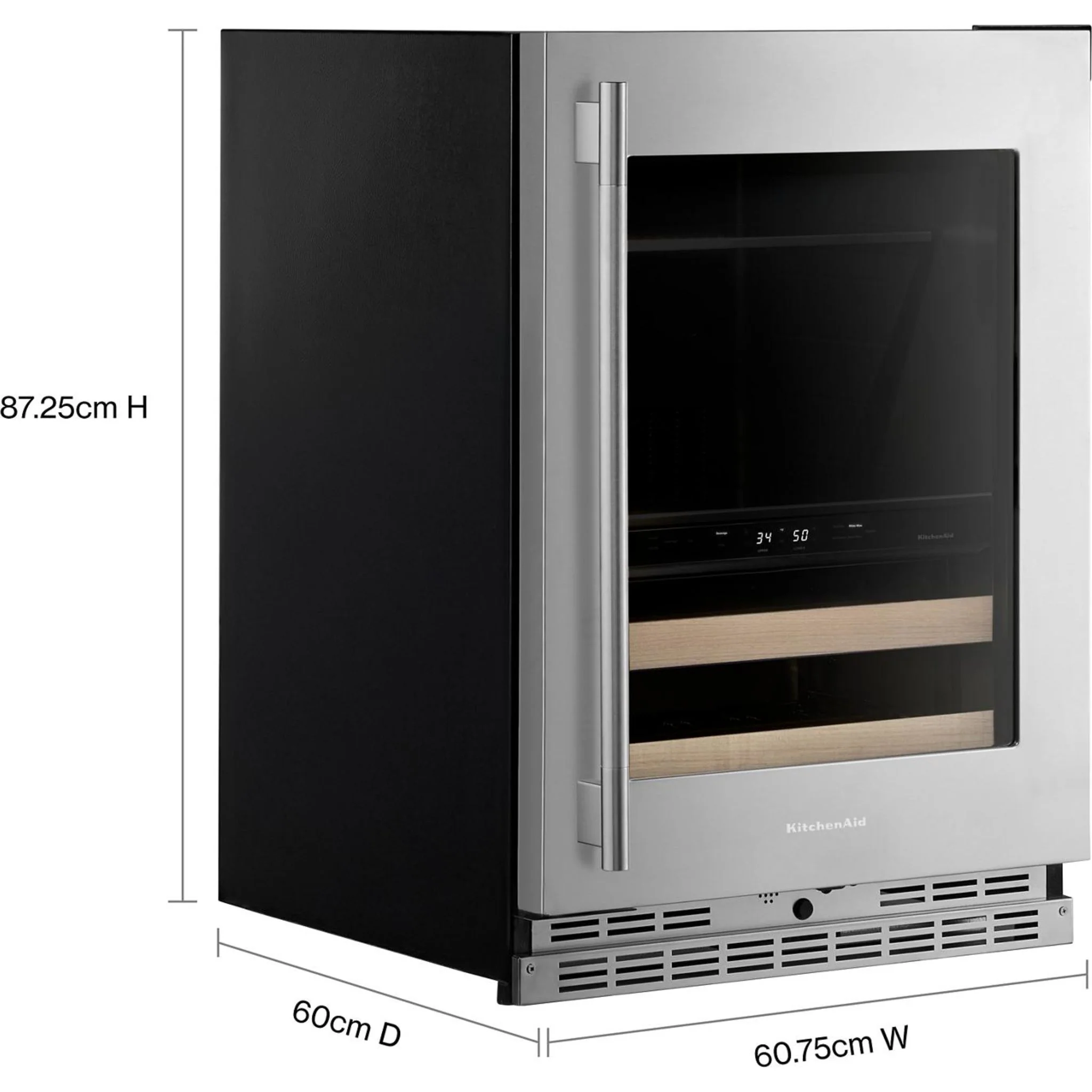 KitchenAid 24" Beverage Center with Glass Door and Wood-Front Racks - PrintShield™ Stainless Finish (KUBR524SPS) - Image 10