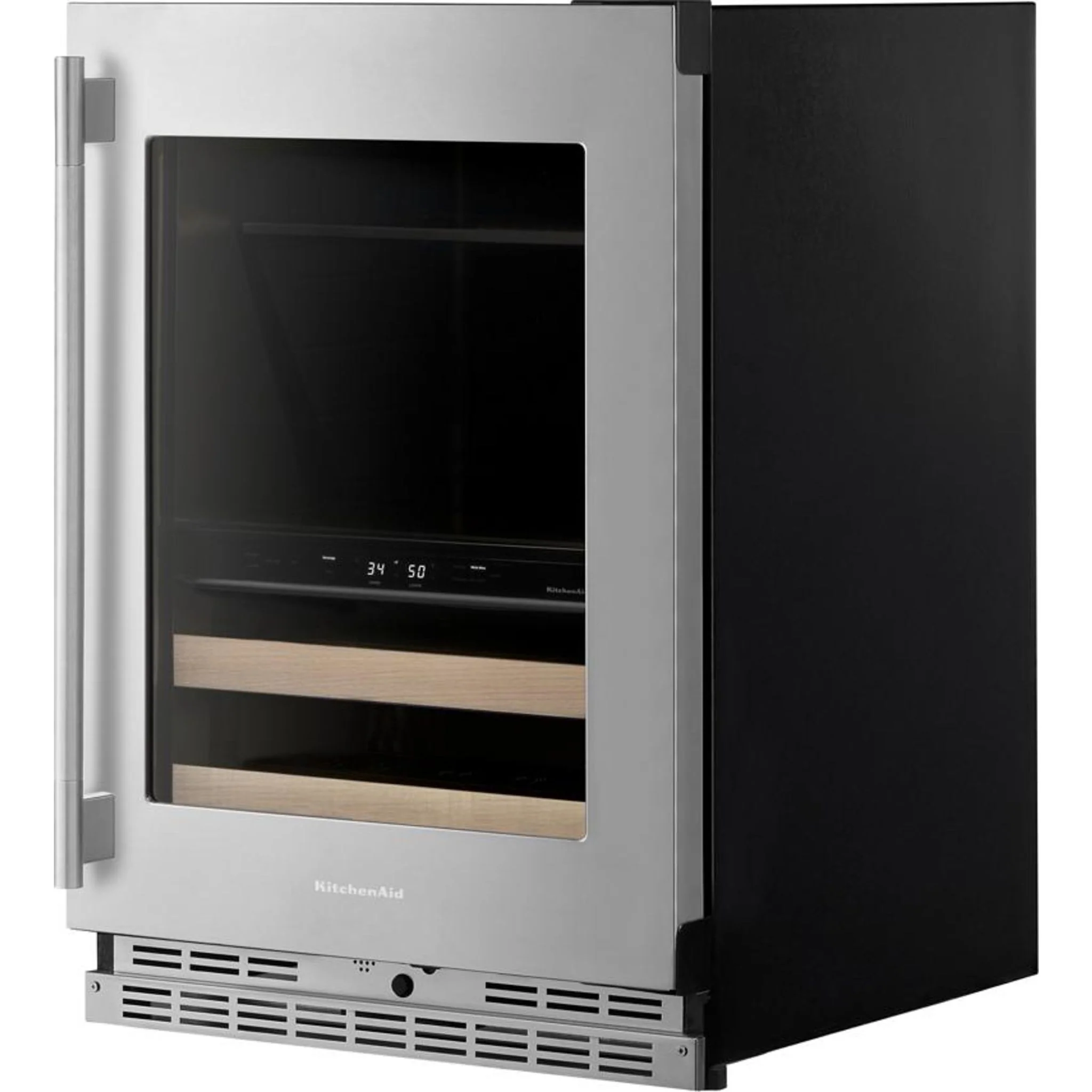 KitchenAid 24" Beverage Center with Glass Door and Wood-Front Racks - PrintShield™ Stainless Finish (KUBR524SPS) - Image 11