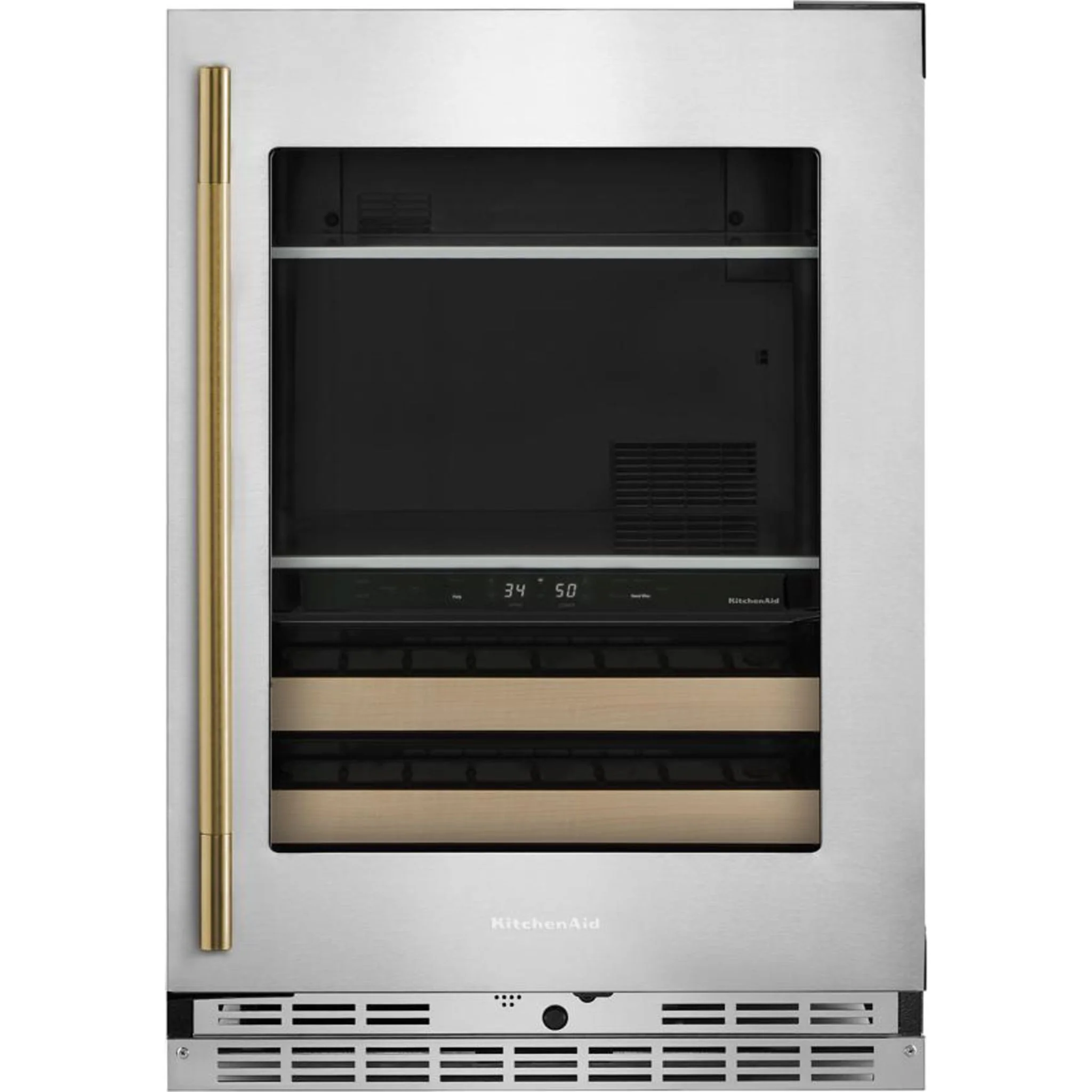 KitchenAid 24" Beverage Center with Glass Door and Wood-Front Racks - PrintShield™ Stainless Finish (KUBR524SPS) - Image 4