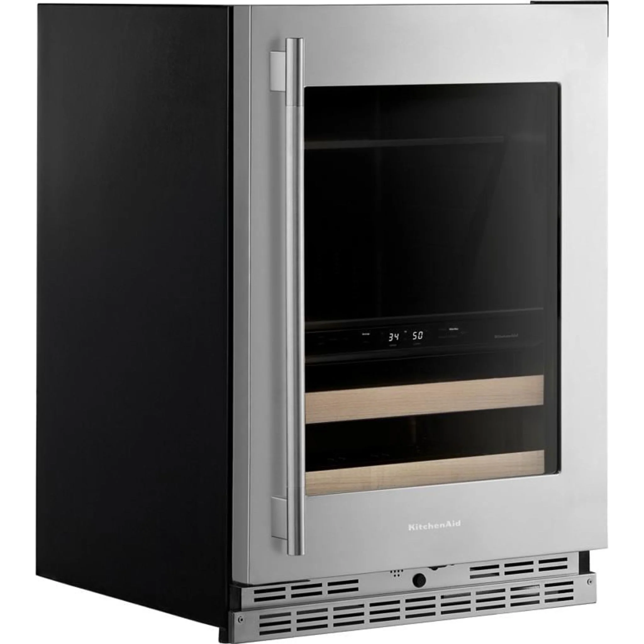 KitchenAid 24" Beverage Center with Glass Door and Wood-Front Racks - PrintShield™ Stainless Finish (KUBR524SPS) - Image 9