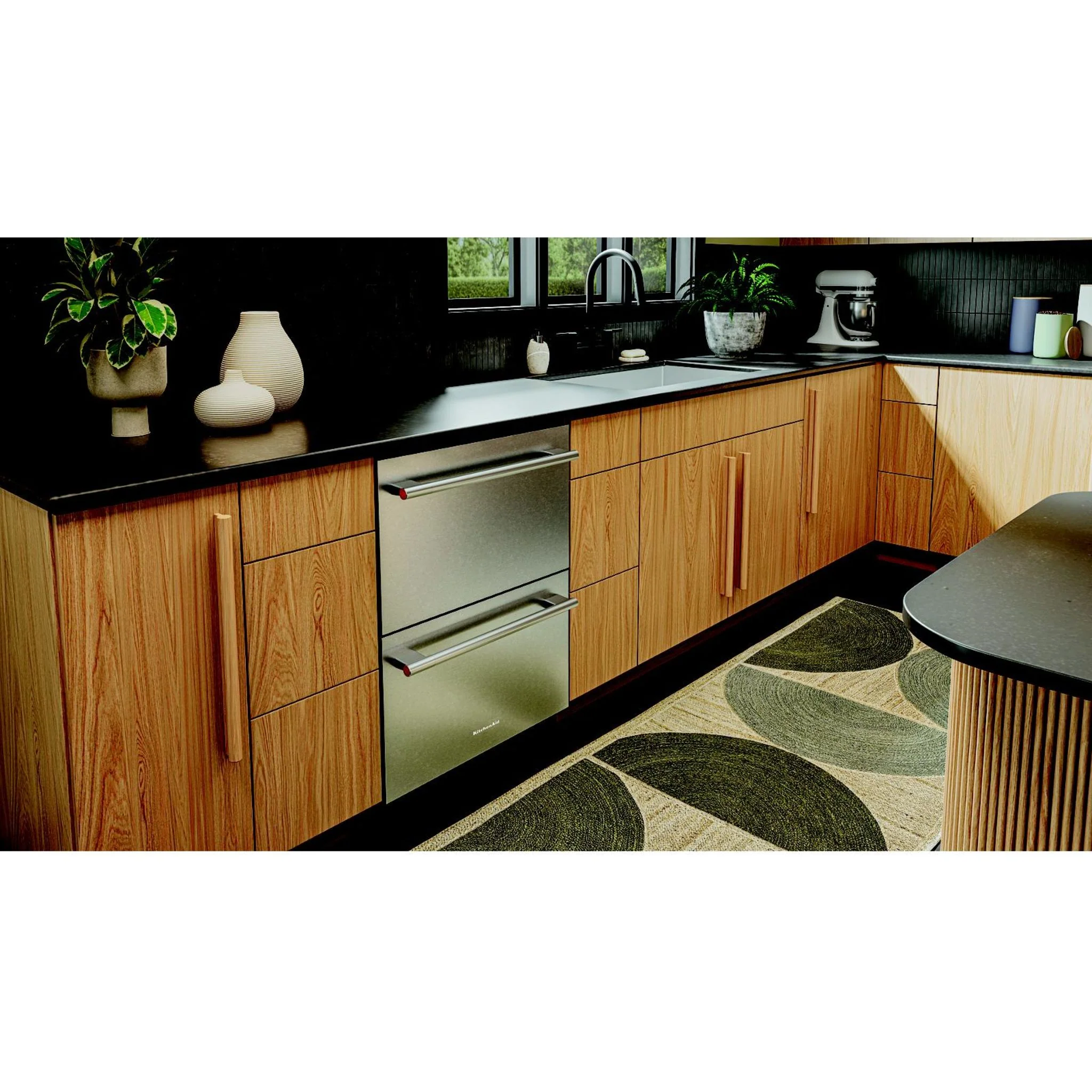 KitchenAid 24" Stainless Steel Undercounter Double-Drawer Refrigerator - Black Cabinet/Stainless Doors (KURT524SSB) - Image 8