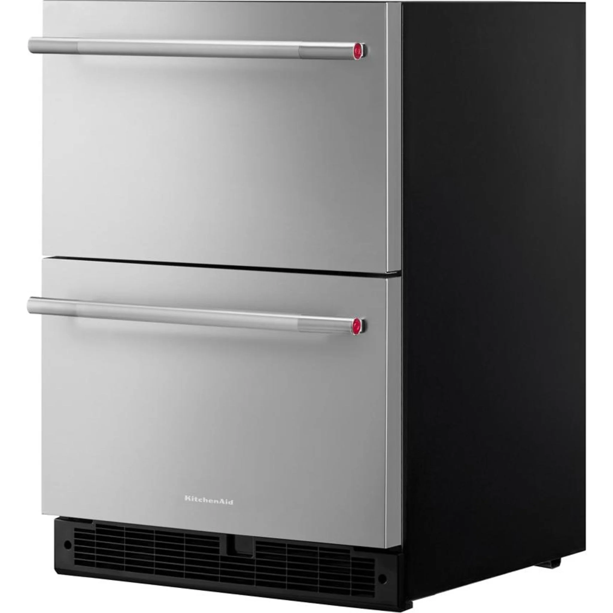 KitchenAid 24" Stainless Steel Undercounter Double-Drawer Refrigerator - Black Cabinet/Stainless Doors (KURT524SSB) - Image 9