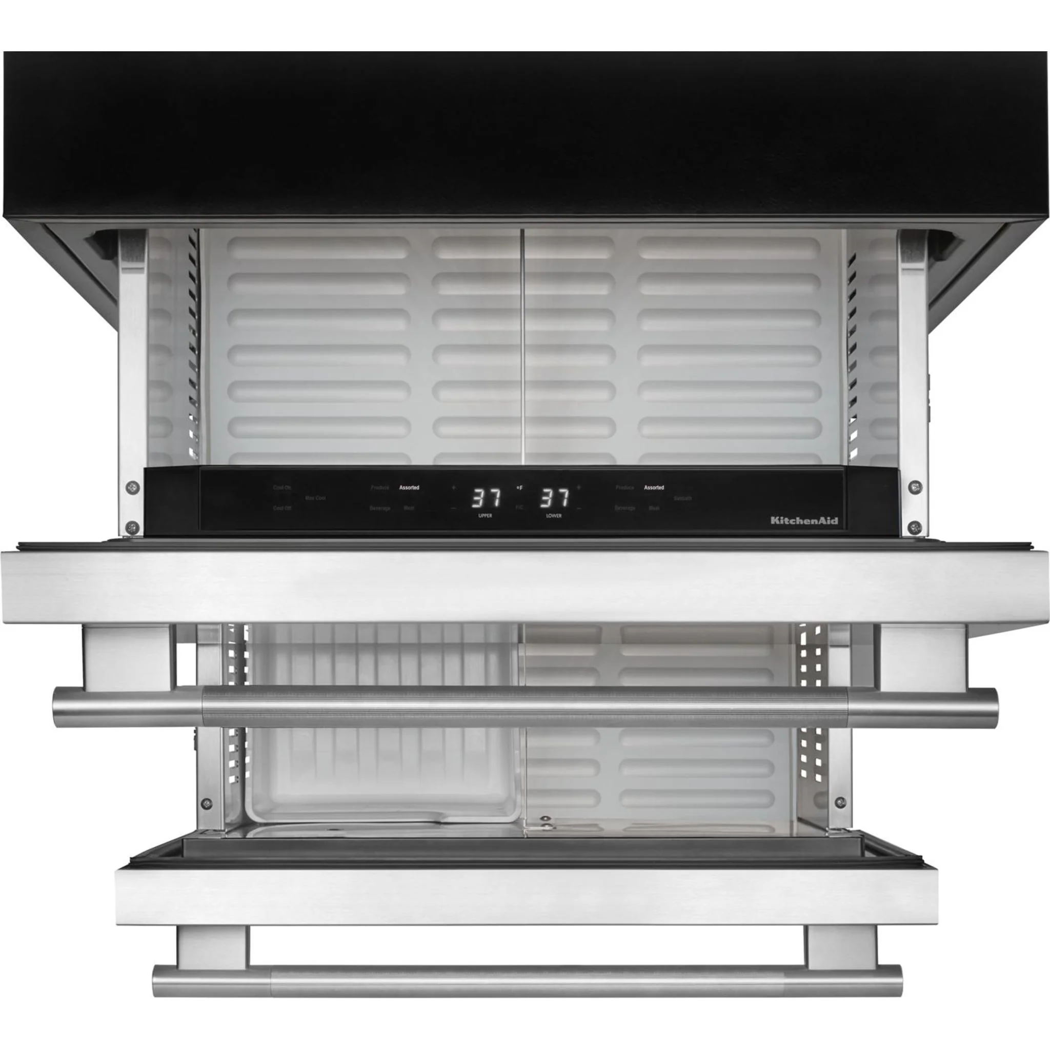 KitchenAid 24" Stainless Steel Undercounter Double-Drawer Refrigerator/Freezer - Black Cabinet/Stainless Doors (KUCT524SSB) - Image 10