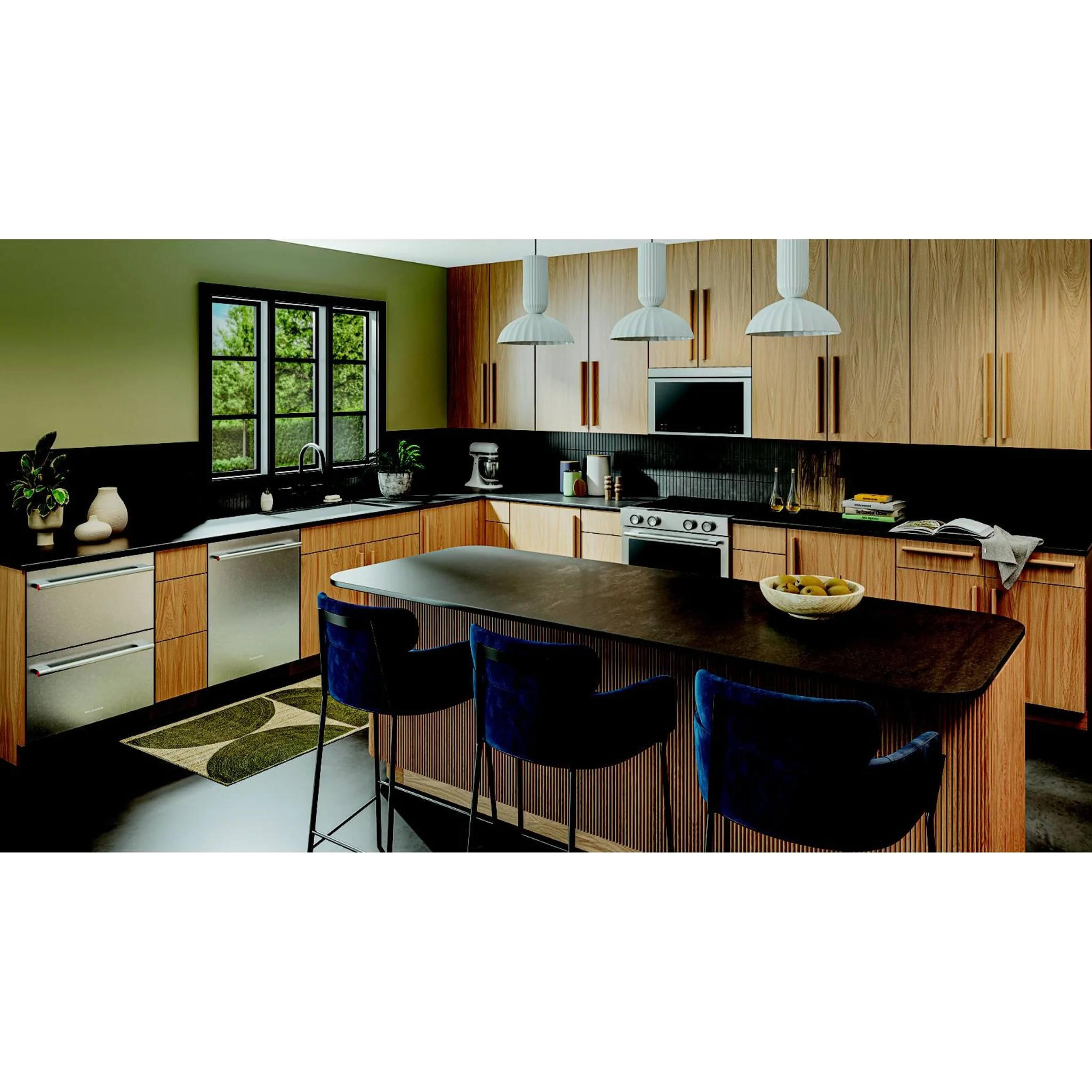 KitchenAid 24" Stainless Steel Undercounter Double-Drawer Refrigerator/Freezer - Black Cabinet/Stainless Doors (KUCT524SSB) - Image 6