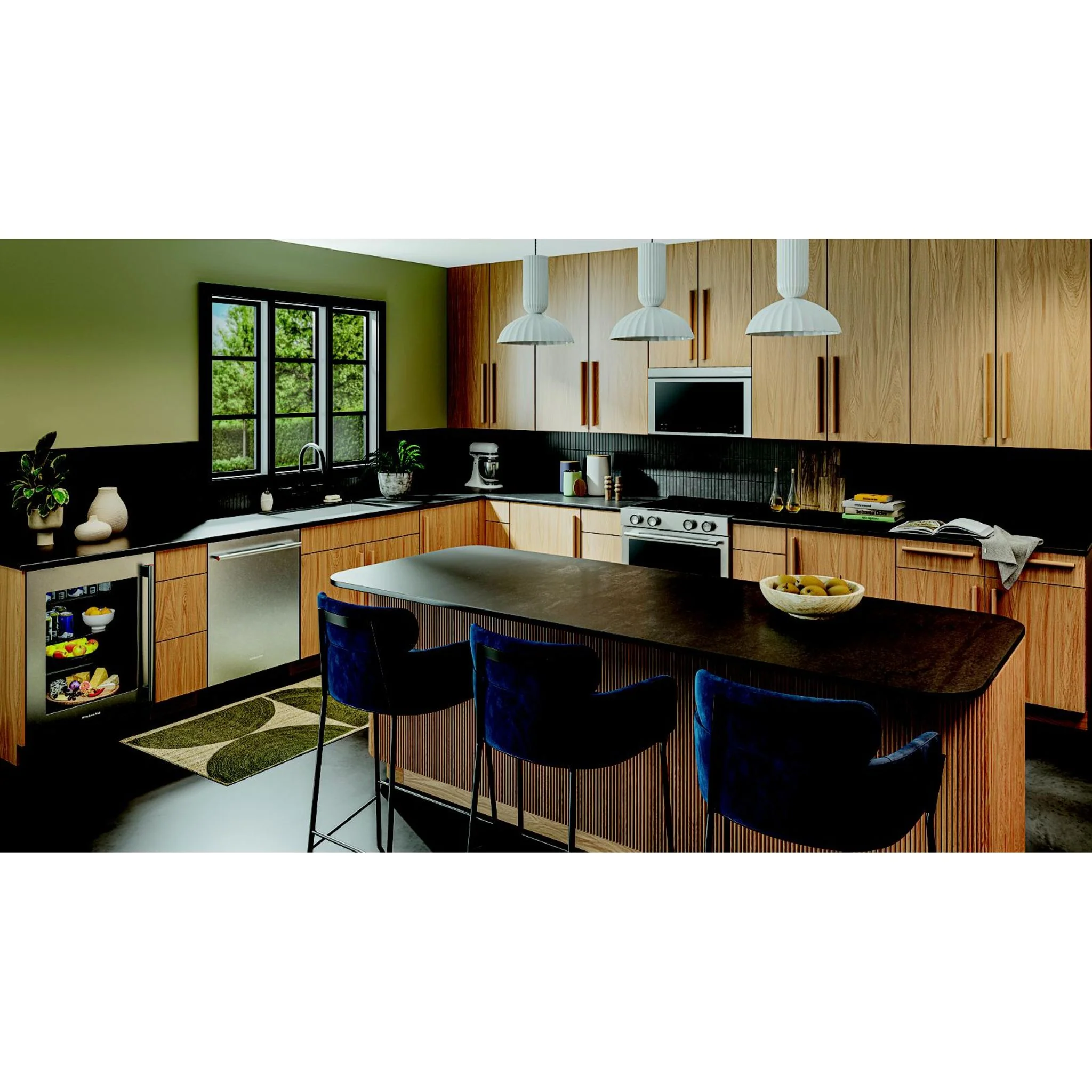 KitchenAid 24" Undercounter Refrigerator with Glass Door - Black Cabinet/Stainless Doors (KURL324SSB) - Image 10