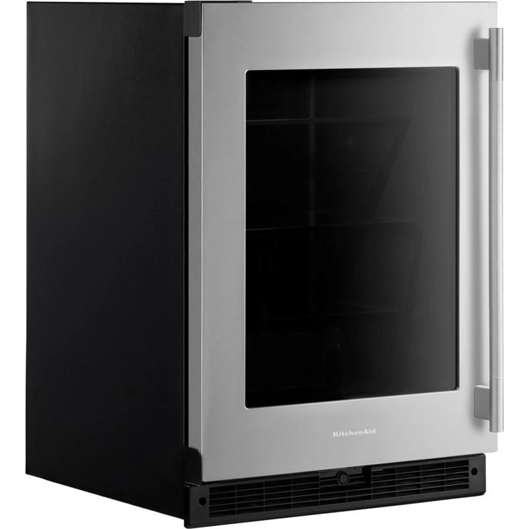 KitchenAid 24" Undercounter Refrigerator with Glass Door - Black Cabinet/Stainless Doors (KURL324SSB) - Image 7