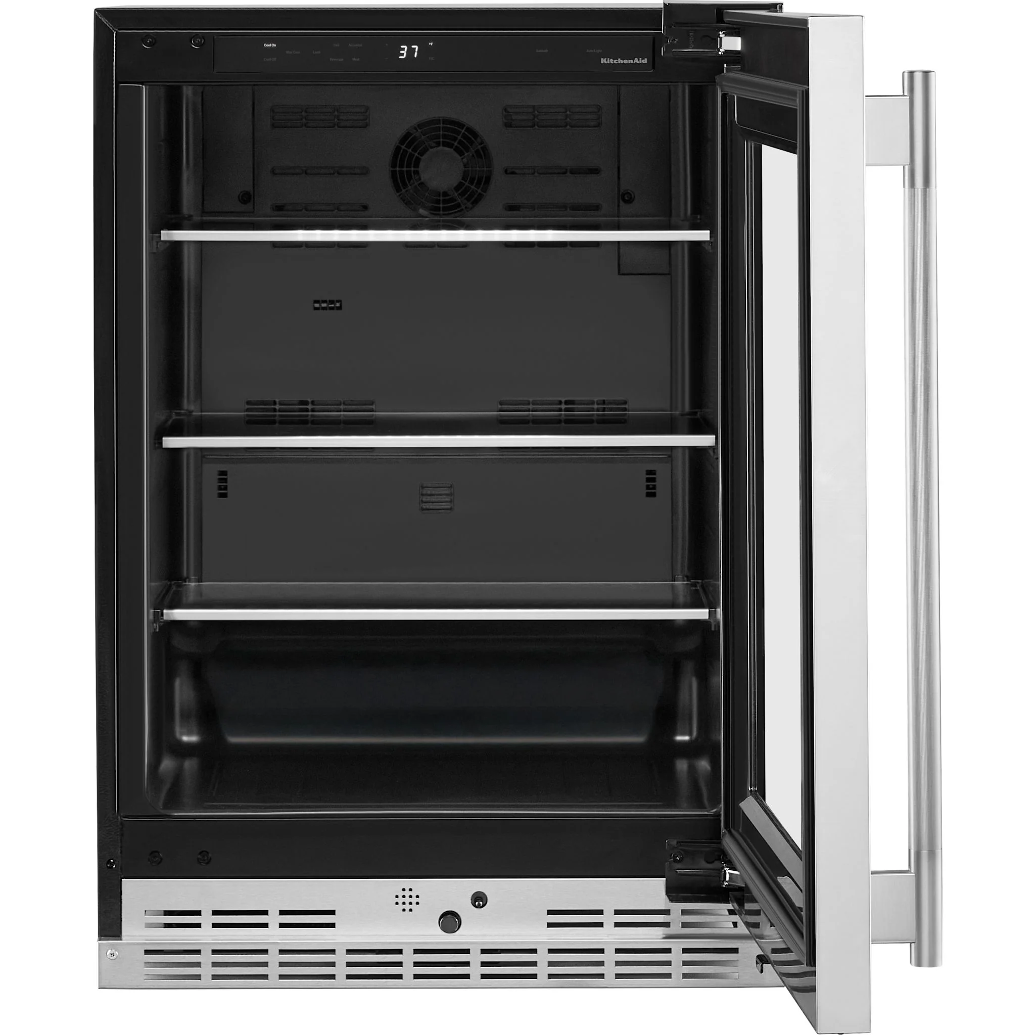 KitchenAid 24" Undercounter Refrigerator with Glass Door and Shelves with Metallic Accents - PrintShield™ Stainless Finish (KURR524SPS) - Image 7
