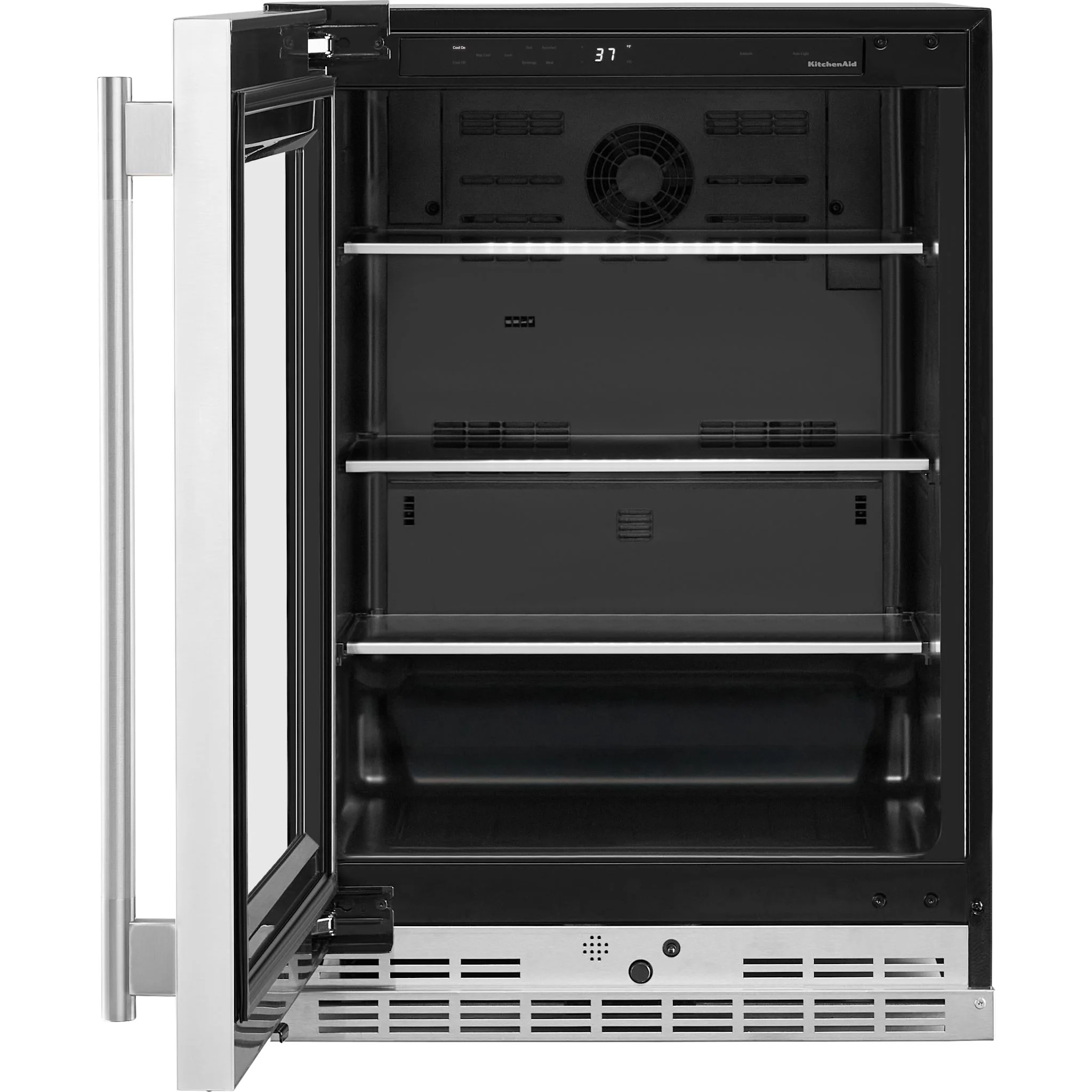 KitchenAid 24" Undercounter Refrigerator with Glass Door and Shelves with Metallic Accents - PrintShield™ Stainless Finish (KURL524SPS) - Image 4