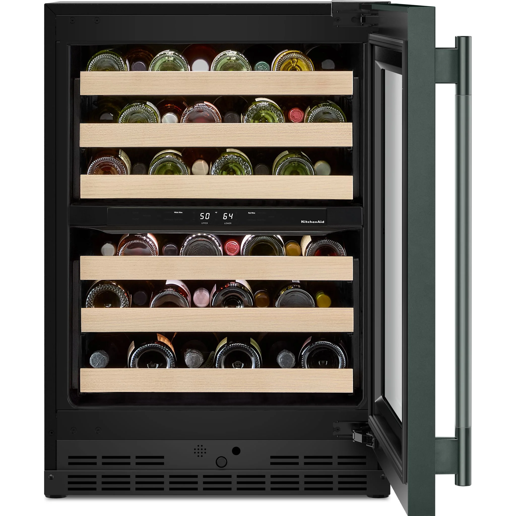 KitchenAid 24" Undercounter Wine Cellar with Full-Extension Wood-Front Racks - Juniper (KUWR524SJP) - Image 3