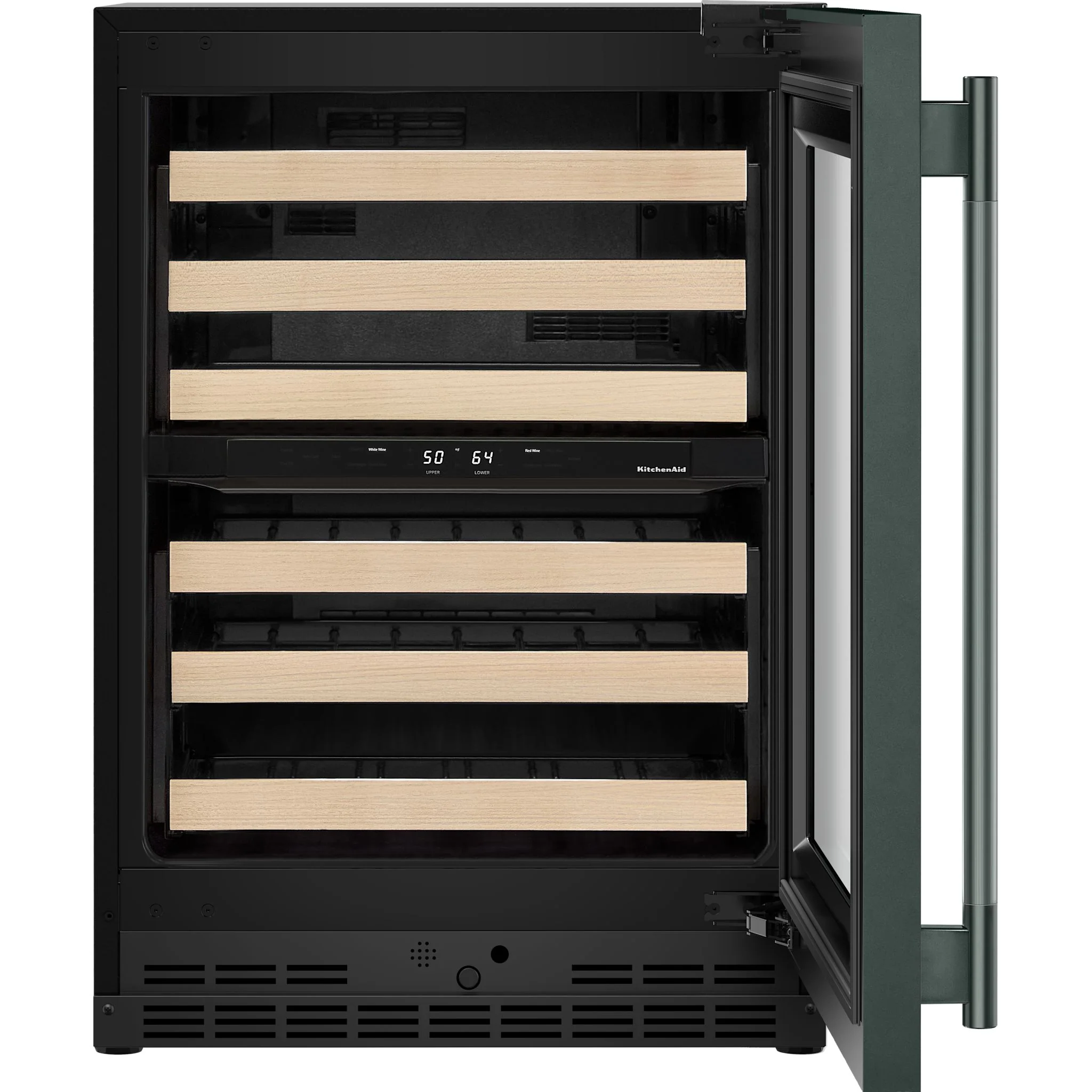 KitchenAid 24" Undercounter Wine Cellar with Full-Extension Wood-Front Racks - Juniper (KUWR524SJP) - Image 4