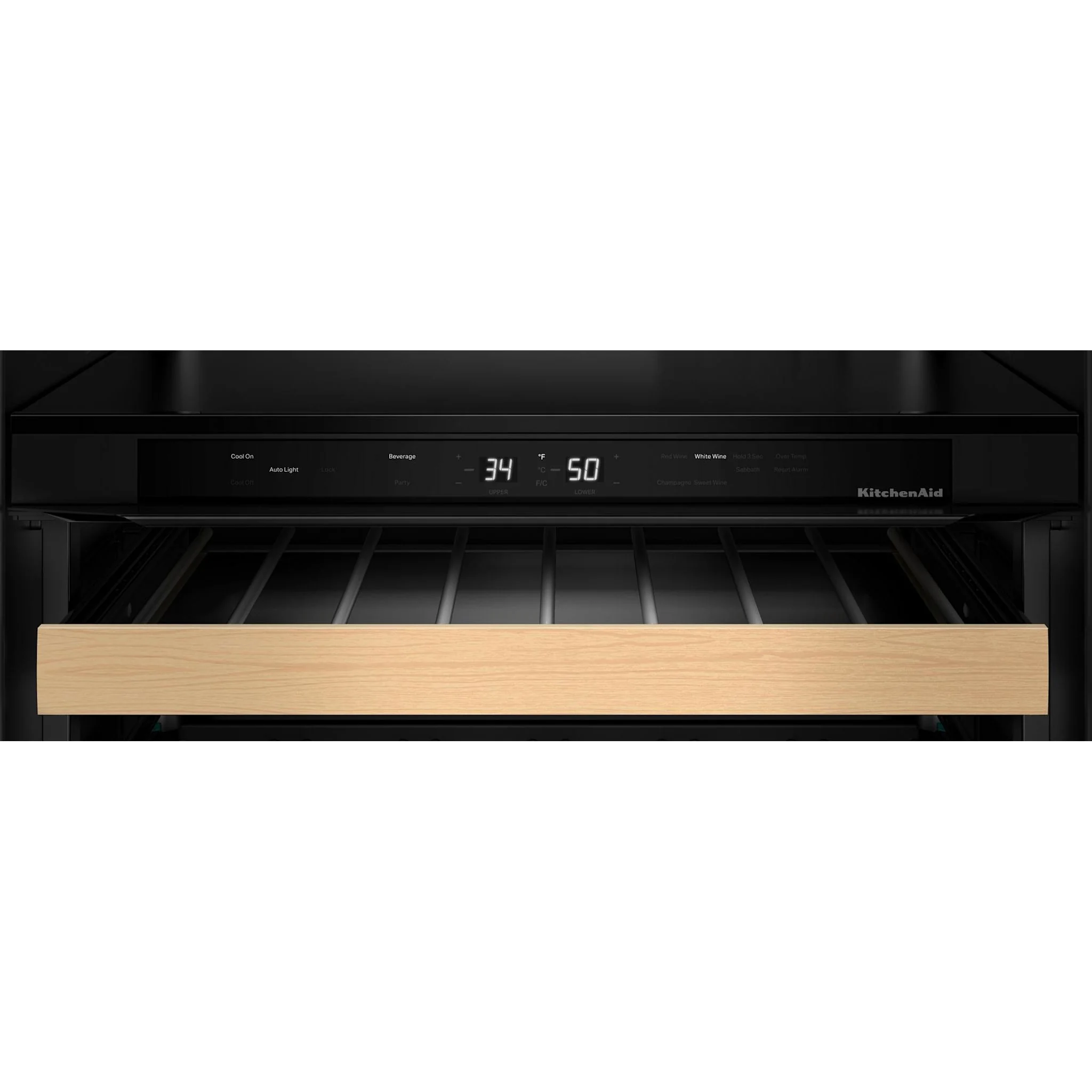KitchenAid 24" Undercounter Wine Cellar with Full-Extension Wood-Front Racks - Juniper (KUWR524SJP) - Image 9