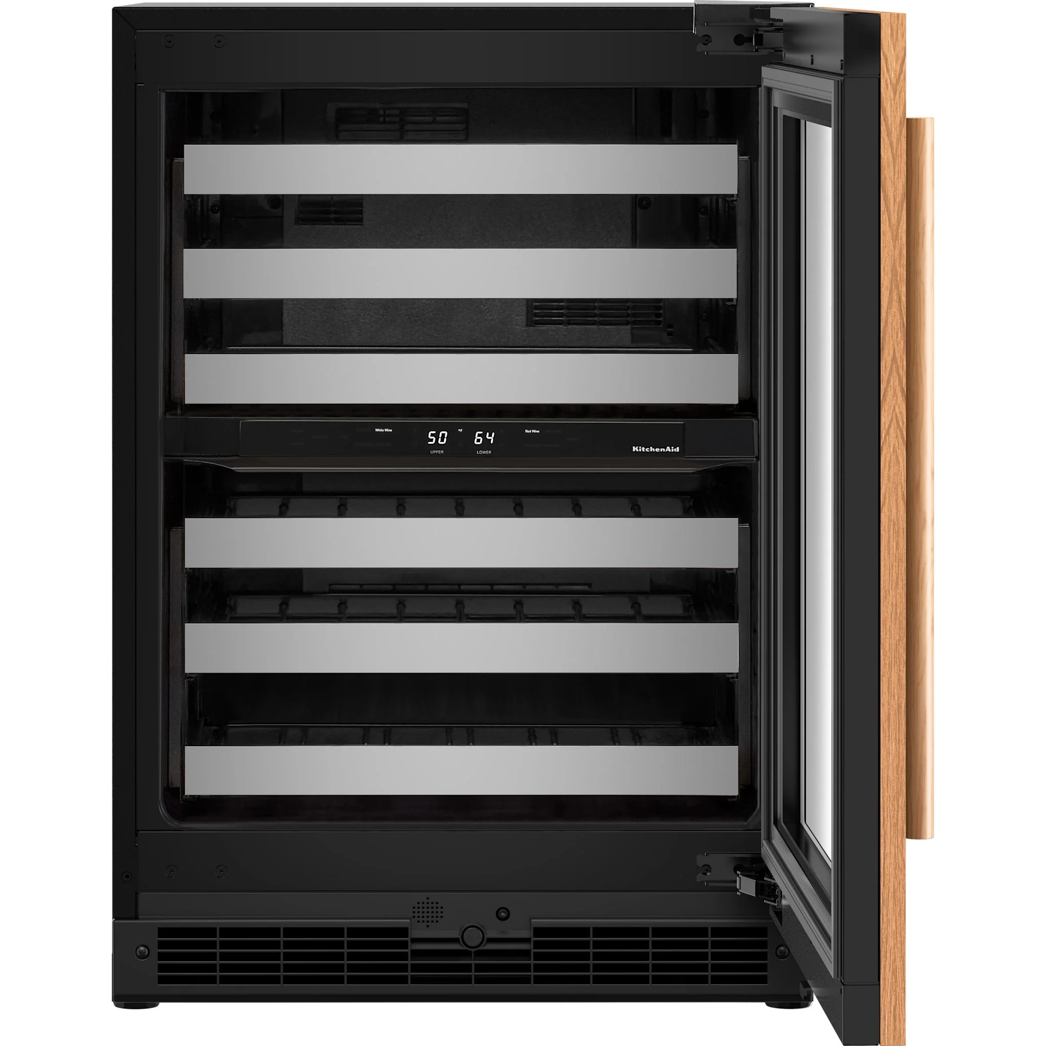 KitchenAid 24" Undercounter Wine Cellar with Full-Extension Wood-Front Racks - Panel Ready (KUWR324SPA) - Image 4
