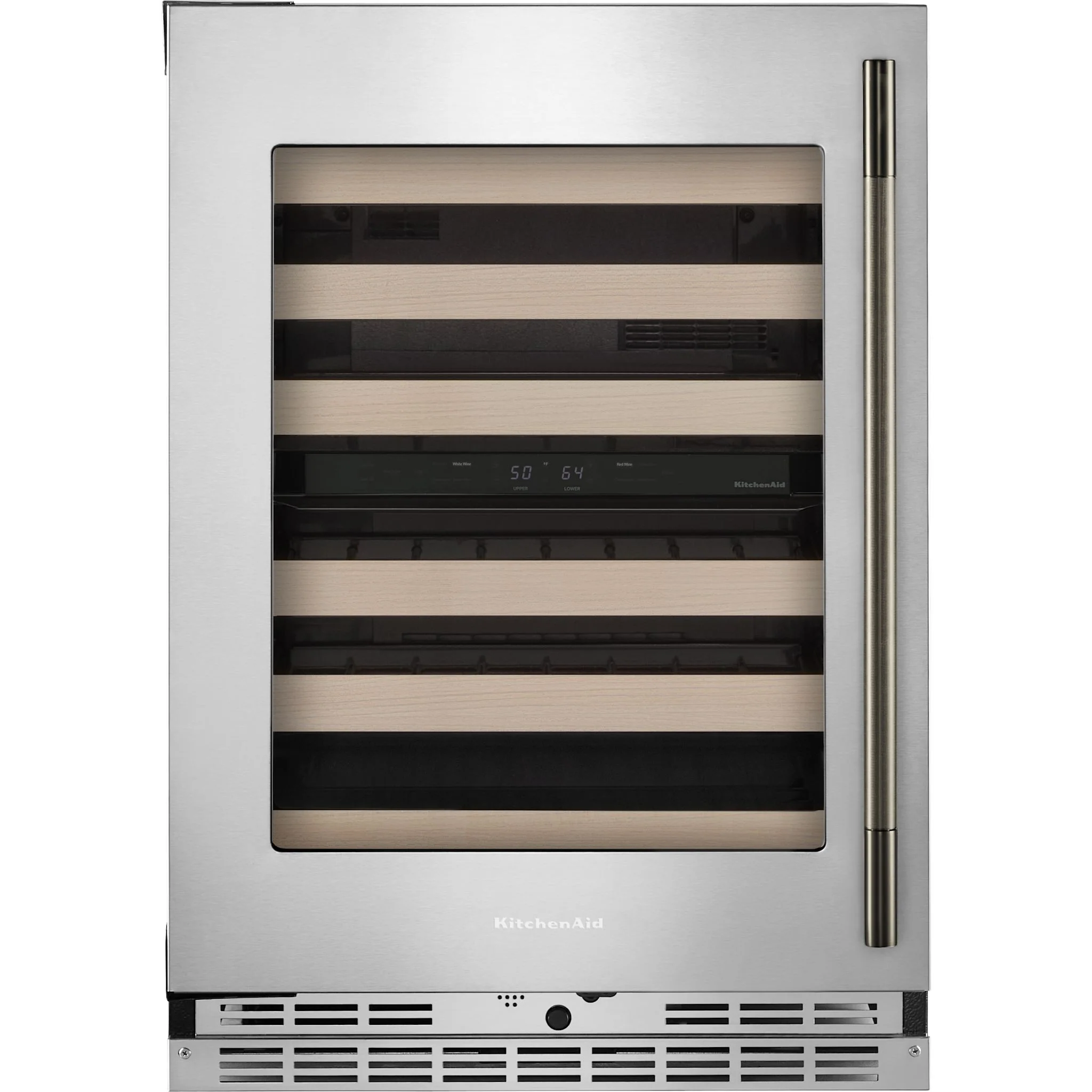 KitchenAid 24" Undercounter Wine Cellar with Full-Extension Wood-Front Racks - PrintShield™ Stainless Finish (KUWL524SPS) - Image 3