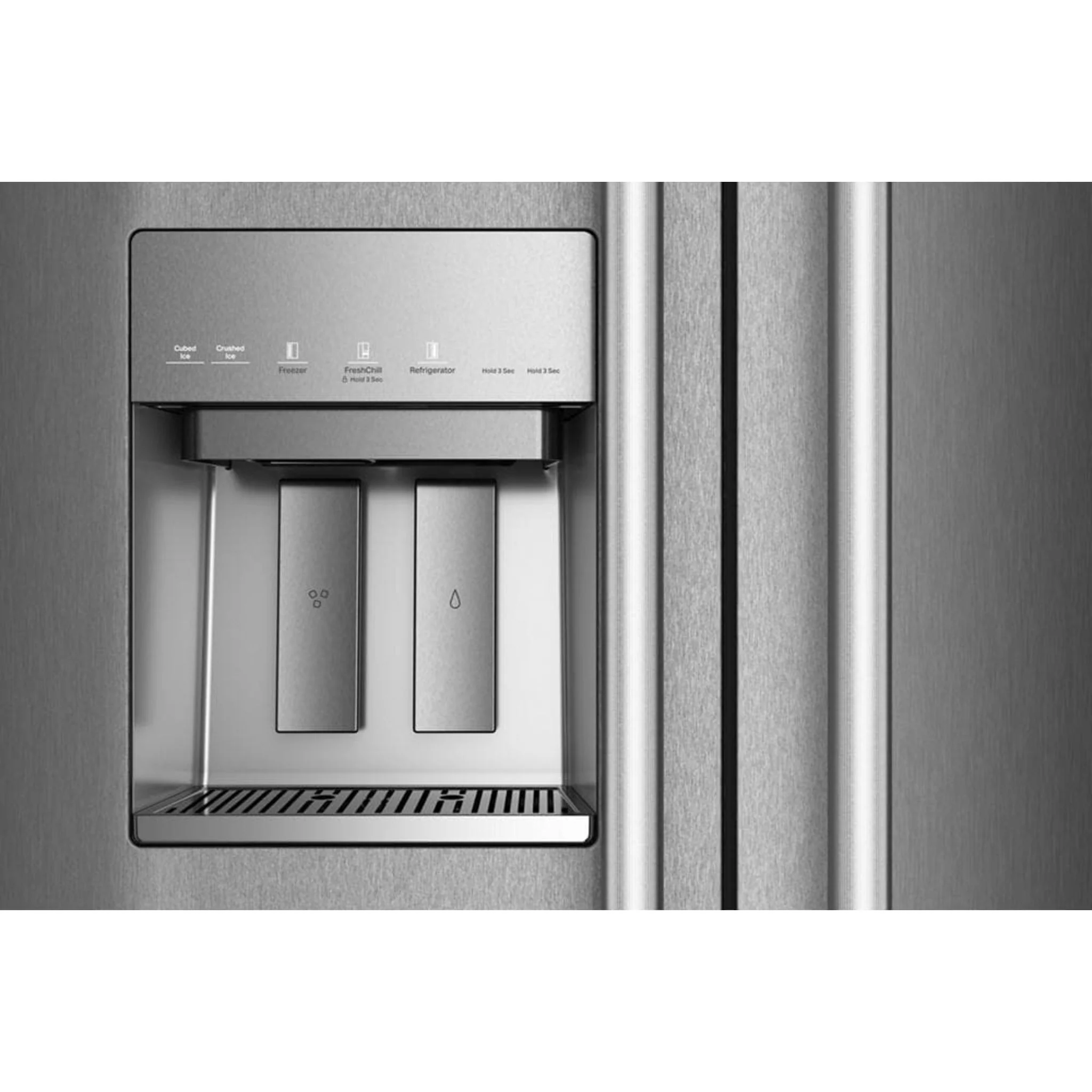 KitchenAid 25.1 Cu. Ft. 42" Built-In Side-by-Side Refrigerator features Exterior Water and Ice Dispenser with Measured Fill -Stainless Steel with PrintShield™ Finish (KBSD742SPS) - Image 10