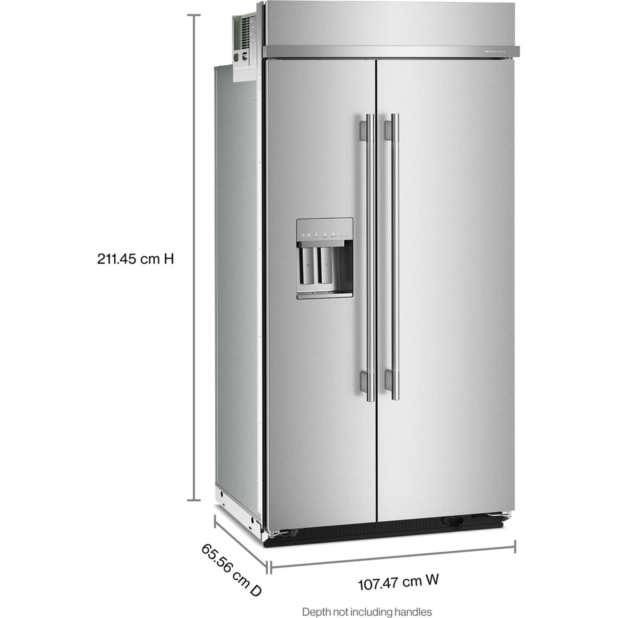 KitchenAid 25.1 Cu. Ft. 42" Built-In Side-by-Side Refrigerator features Exterior Water and Ice Dispenser with Measured Fill -Stainless Steel with PrintShield™ Finish (KBSD742SPS) - Image 11