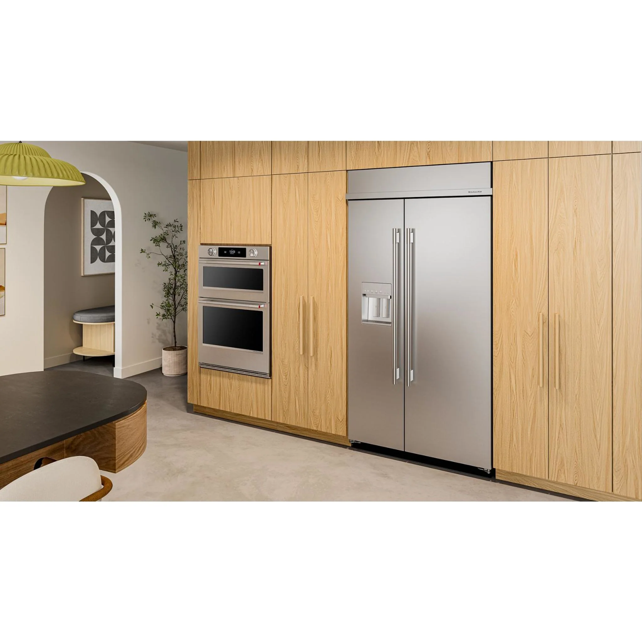KitchenAid 25.1 Cu. Ft. 42" Built-In Side-by-Side Refrigerator features Exterior Water and Ice Dispenser with Measured Fill -Stainless Steel with PrintShield™ Finish (KBSD742SPS) - Image 3
