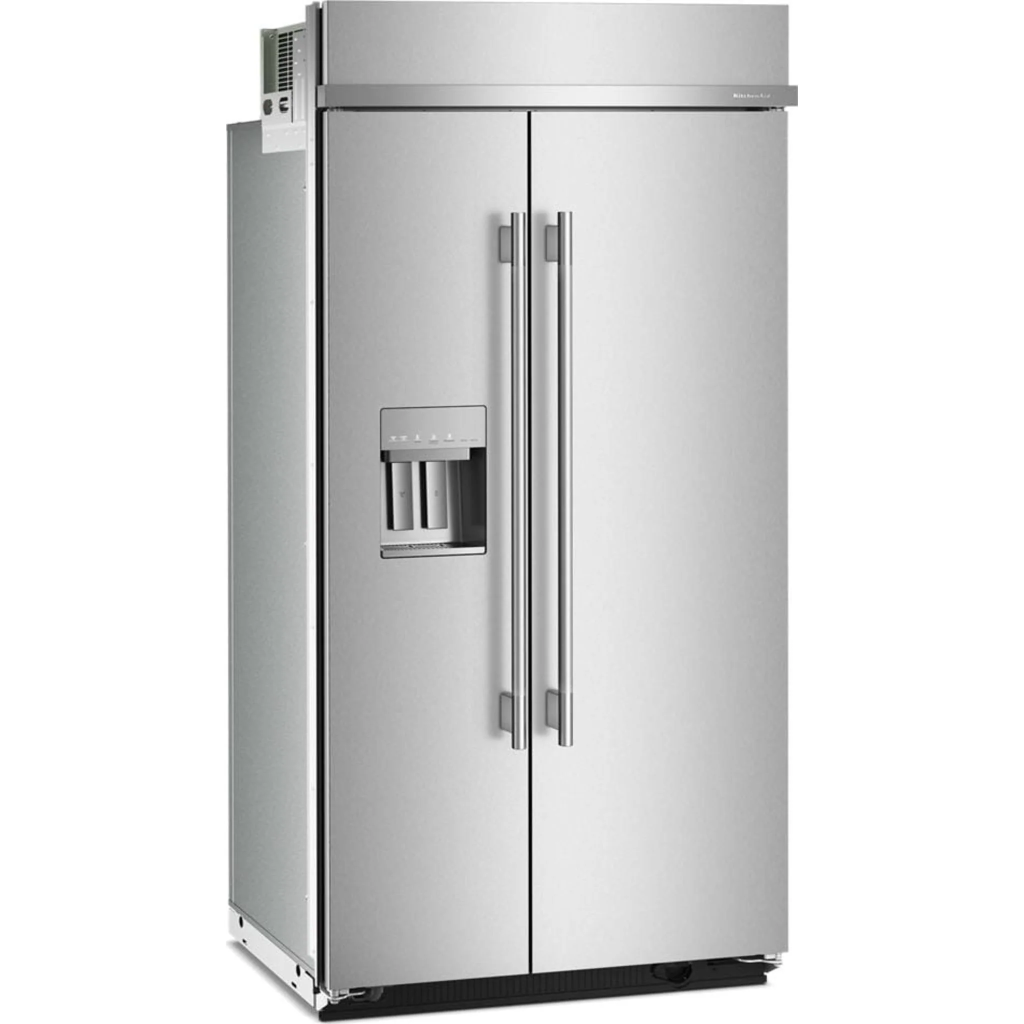 KitchenAid 25.1 Cu. Ft. 42" Built-In Side-by-Side Refrigerator features Exterior Water and Ice Dispenser with Measured Fill -Stainless Steel with PrintShield™ Finish (KBSD742SPS) - Image 9