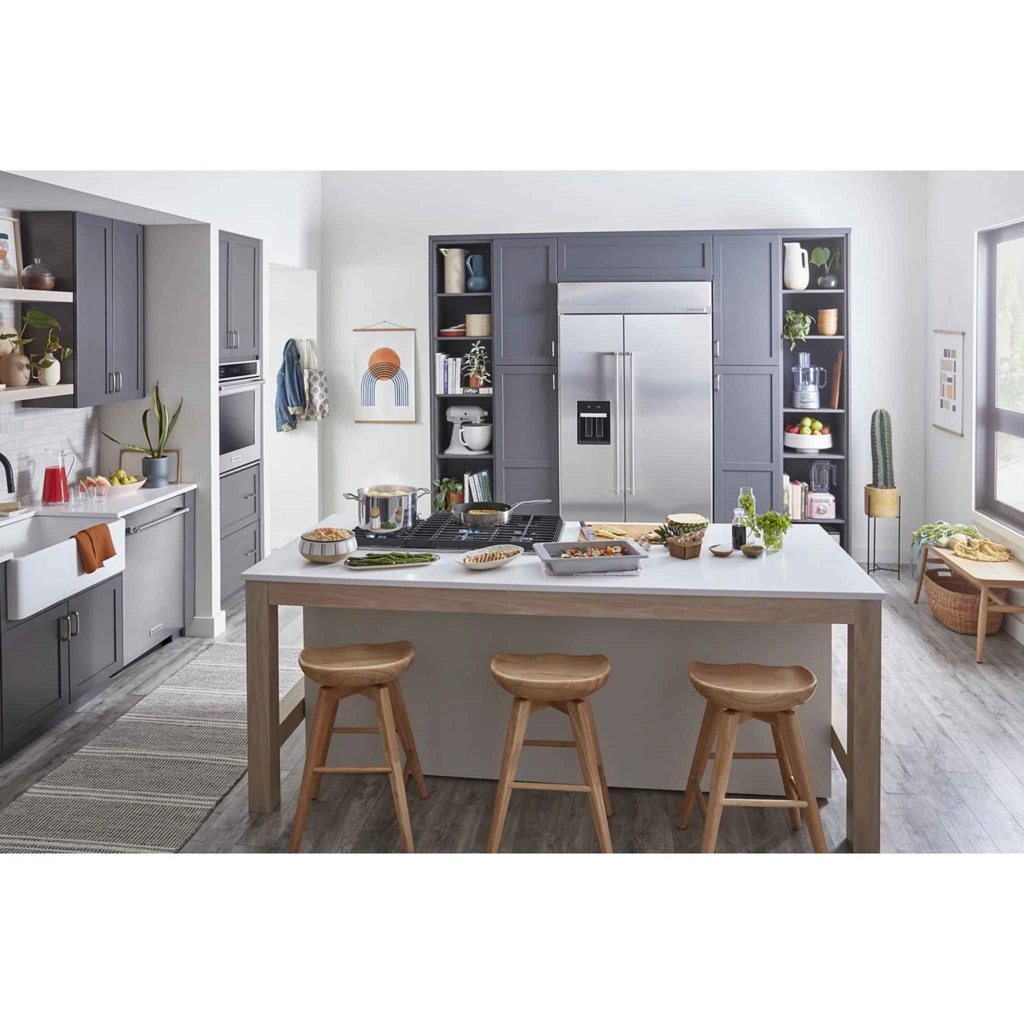 KitchenAid 25.1 cu.ft. 42" Built-In Side-by-Side Refrigerator with Ice and Water Dispenser - Stainless Steel (KBSD702MSS) - Image 27