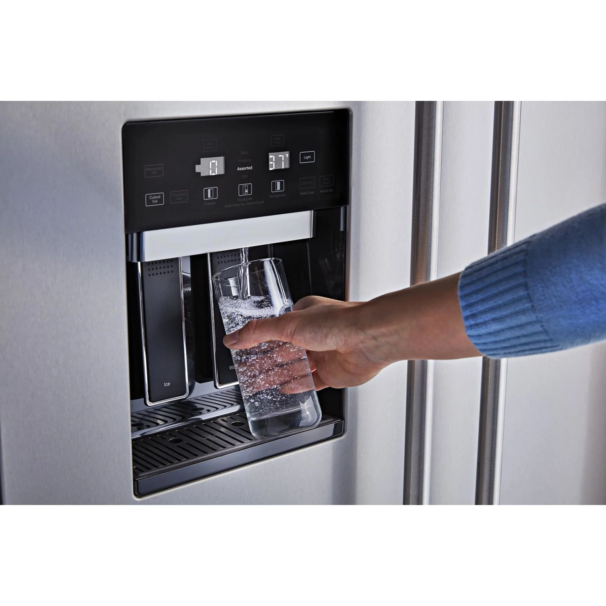 KitchenAid 25.1 cu.ft. 42" Built-In Side-by-Side Refrigerator with Ice and Water Dispenser - Stainless Steel (KBSD702MSS) - Image 33