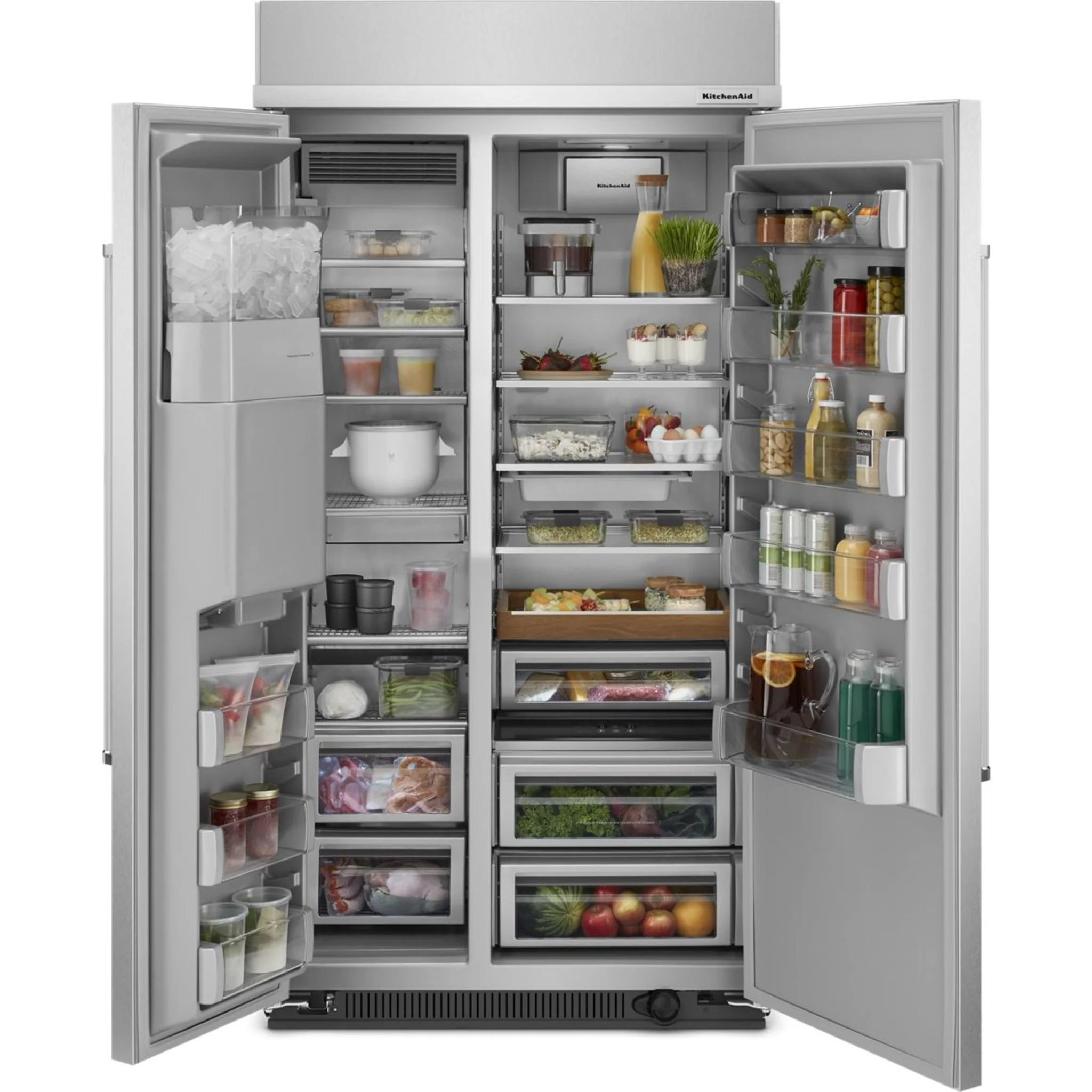 KitchenAid 25.1 cu.ft. 42" Built-In Side-by-Side Refrigerator with Ice and Water Dispenser - Stainless Steel (KBSD702MSS) - Image 41