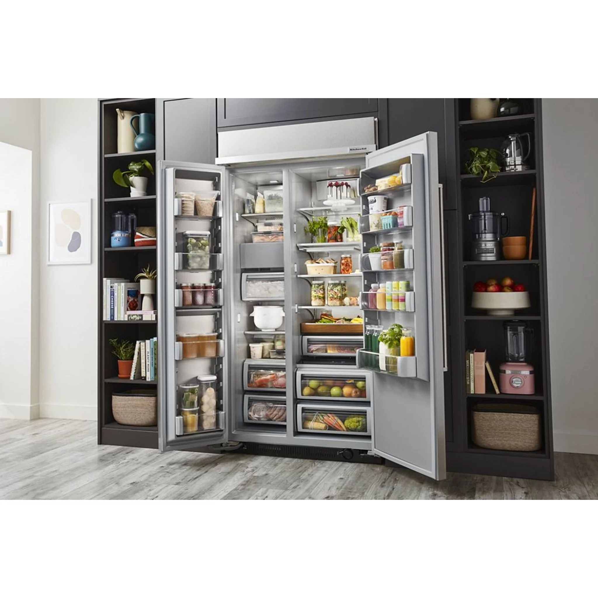 KitchenAid 25.5 Cu Ft. 42" Built-In Side-by-Side Refrigerator with Panel-Ready Doors - Panel Ready (KBSN702MPA) - Image 34
