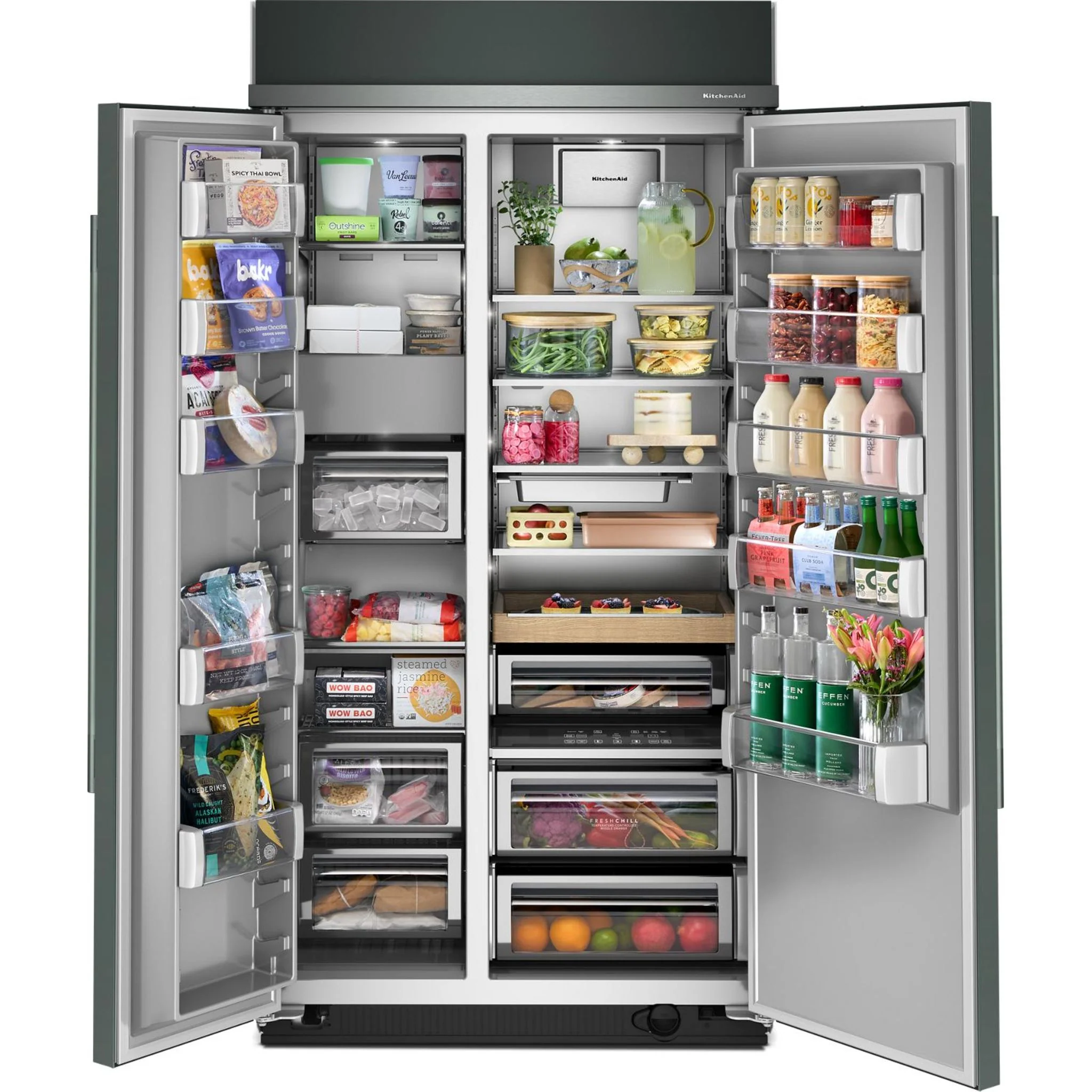 KitchenAid 25.5 Cu. Ft. 42" Built-In Side-by-Side Refrigerator with Platinum Interior - Juniper (KBSN742SJP) - Image 14