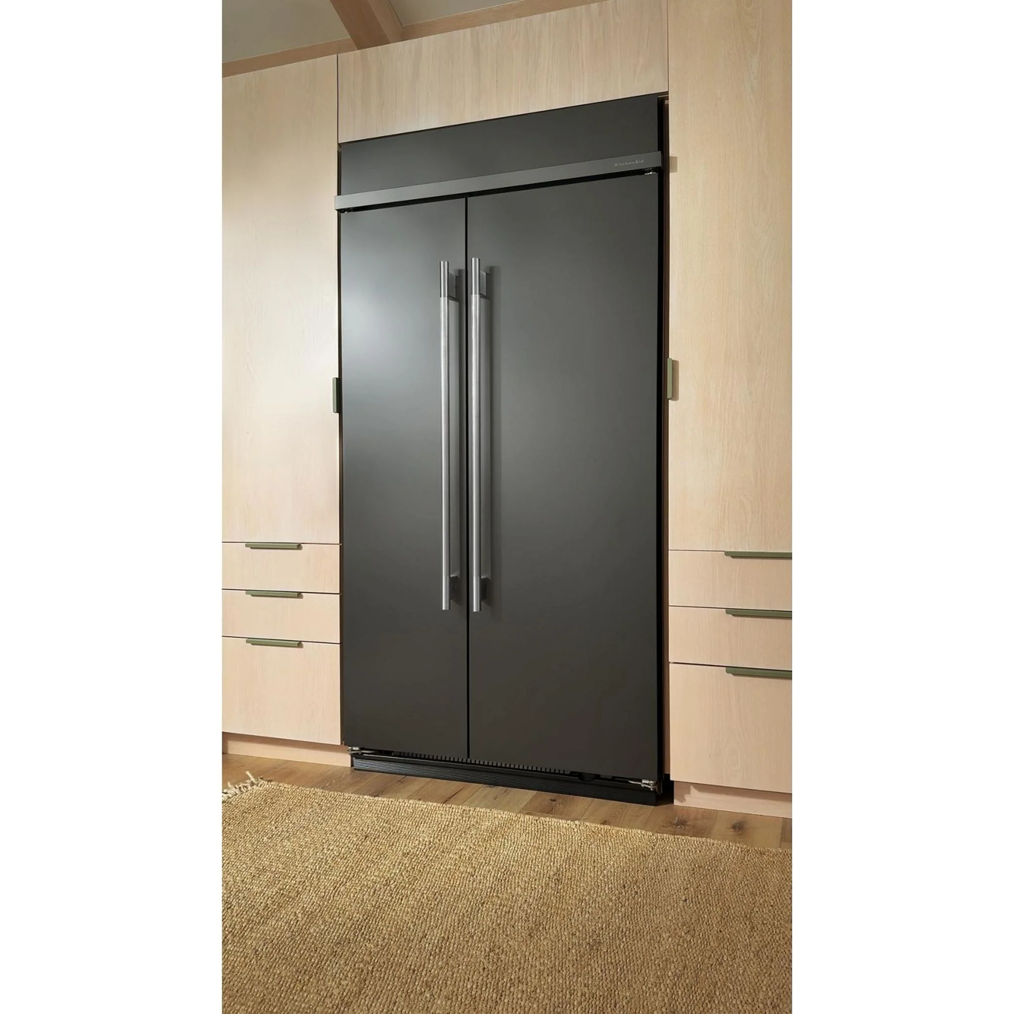 KitchenAid 25.5 Cu. Ft. 42" Built-In Side-by-Side Refrigerator with Platinum Interior - Black Ore (KBSN742SBE) - Image 11