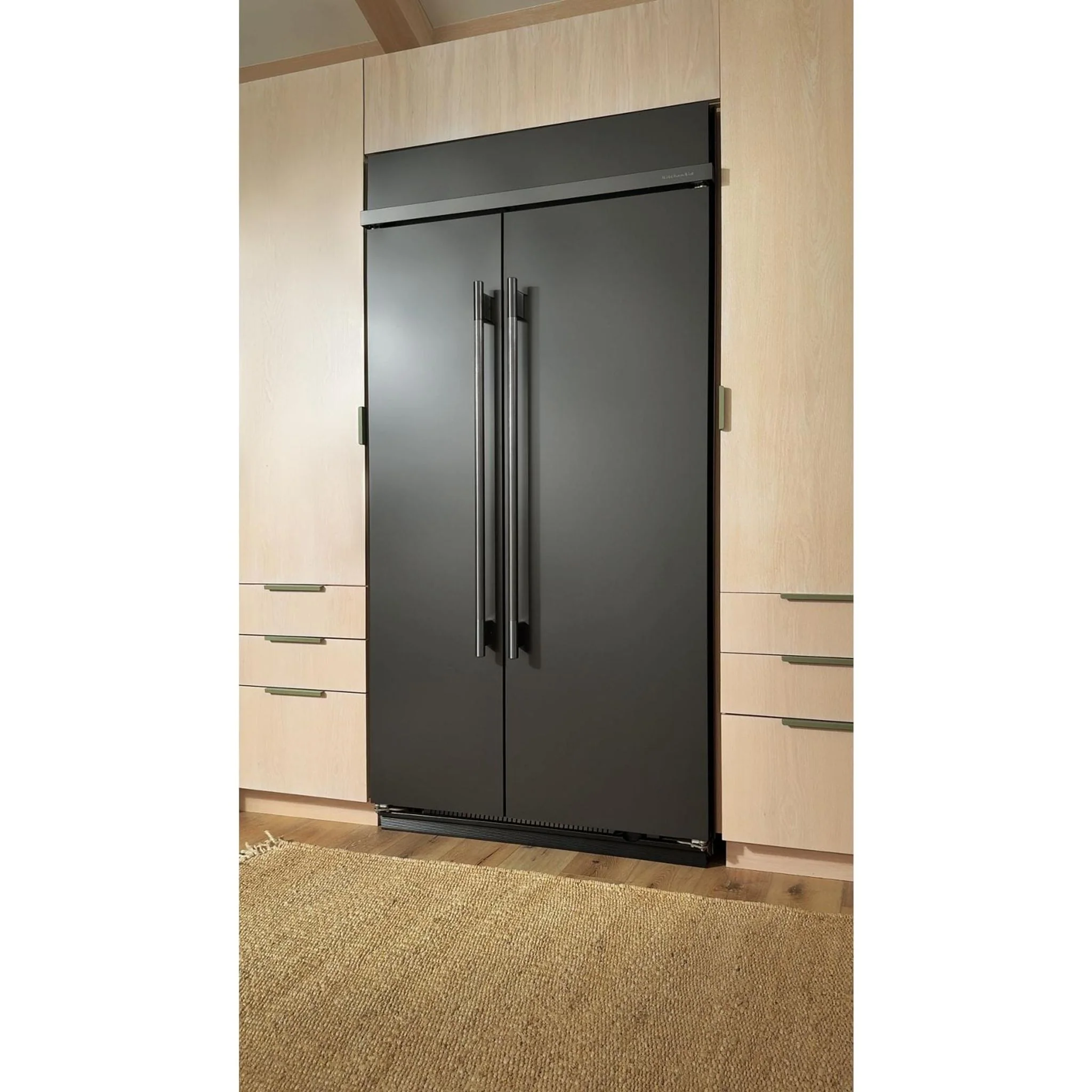 KitchenAid 25.5 Cu. Ft. 42" Built-In Side-by-Side Refrigerator with Platinum Interior - Black Ore (KBSN742SBE) - Image 6