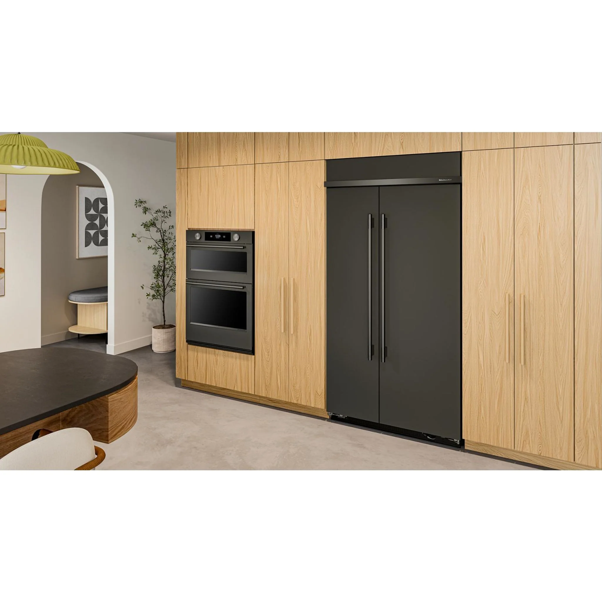 KitchenAid 25.5 Cu. Ft. 42" Built-In Side-by-Side Refrigerator with Platinum Interior - Black Ore (KBSN742SBE) - Image 8