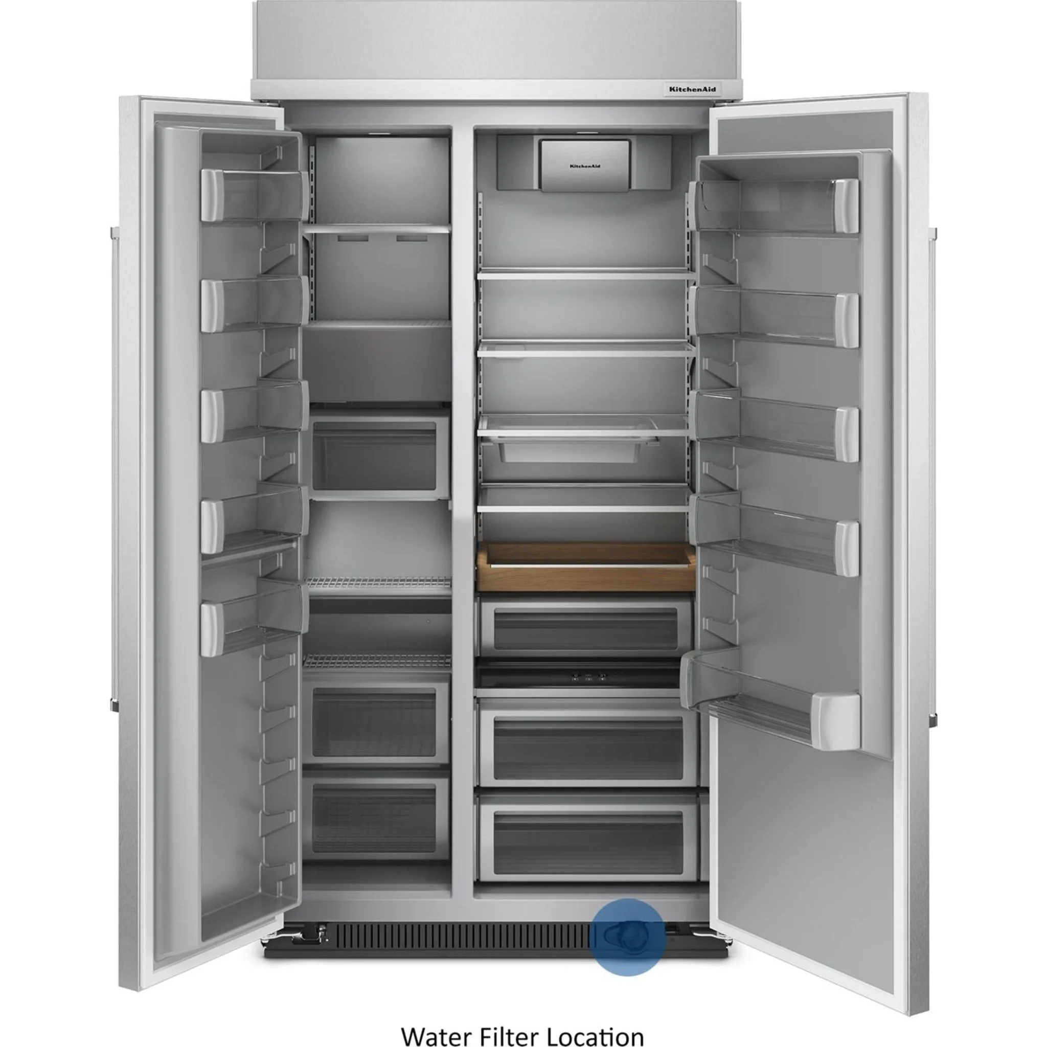 KitchenAid 25.5 Cu Ft. 42" Built-In Side-by-Side Refrigerator with PrintShield Finish - Stainless Steel with PrintShield™ Finish (KBSN702MPS) - Image 20