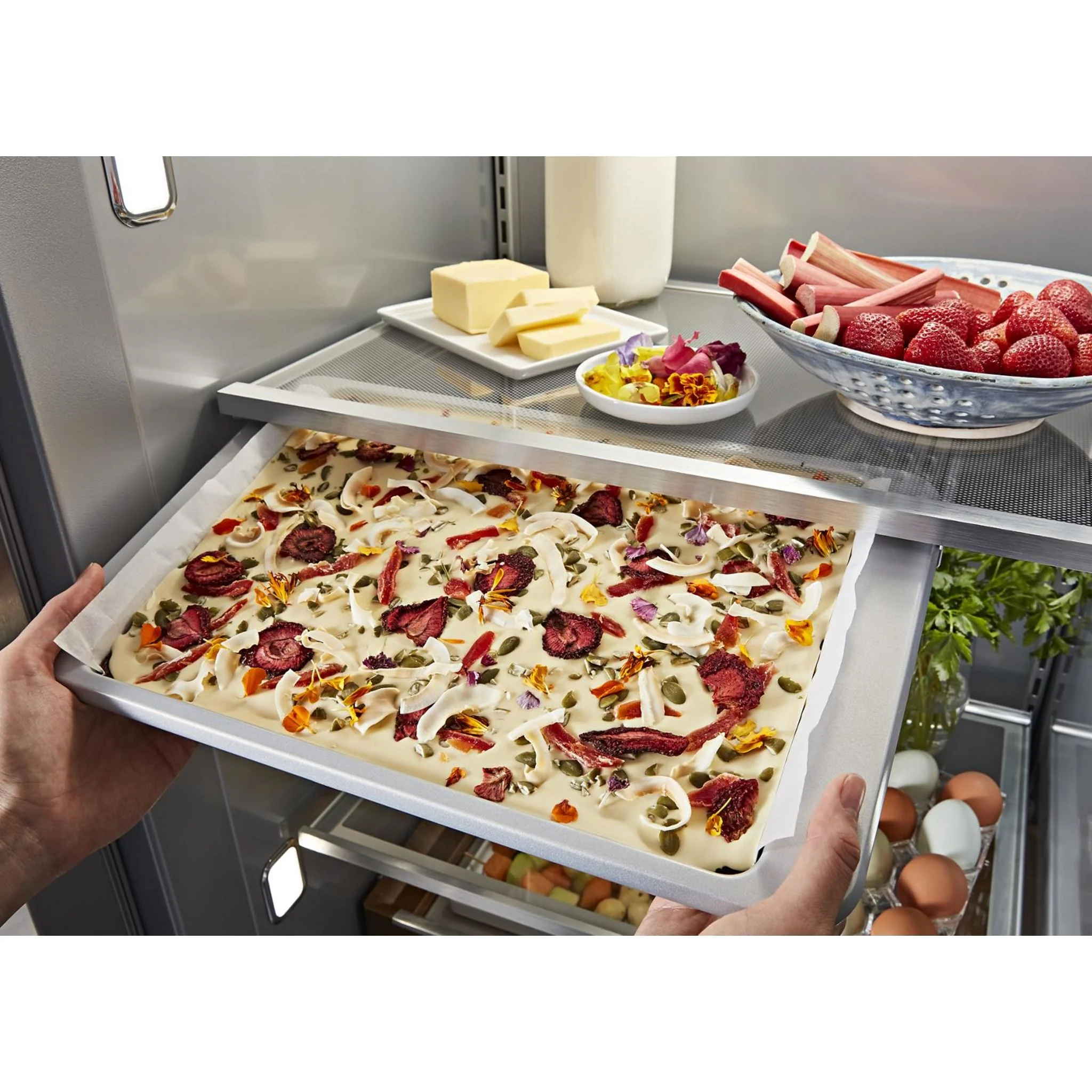 KitchenAid 25.5 Cu Ft. 42" Built-In Side-by-Side Refrigerator with PrintShield Finish - Stainless Steel with PrintShield™ Finish (KBSN702MPS) - Image 3