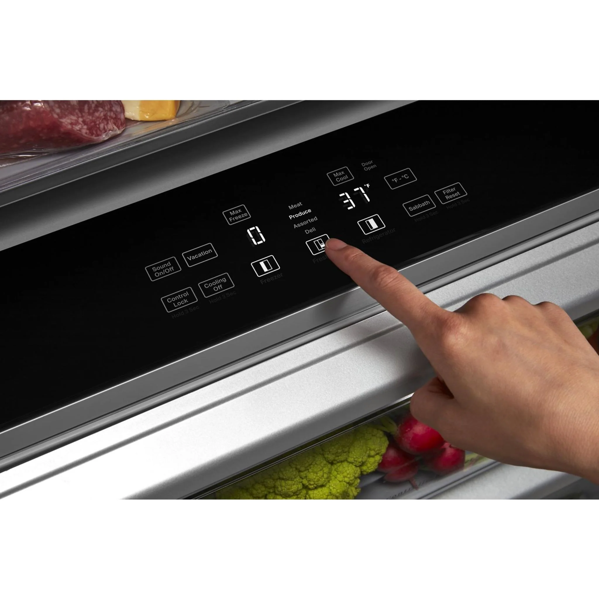 KitchenAid 25.5 Cu Ft. 42" Built-In Side-by-Side Refrigerator with PrintShield Finish - Stainless Steel with PrintShield™ Finish (KBSN702MPS) - Image 38