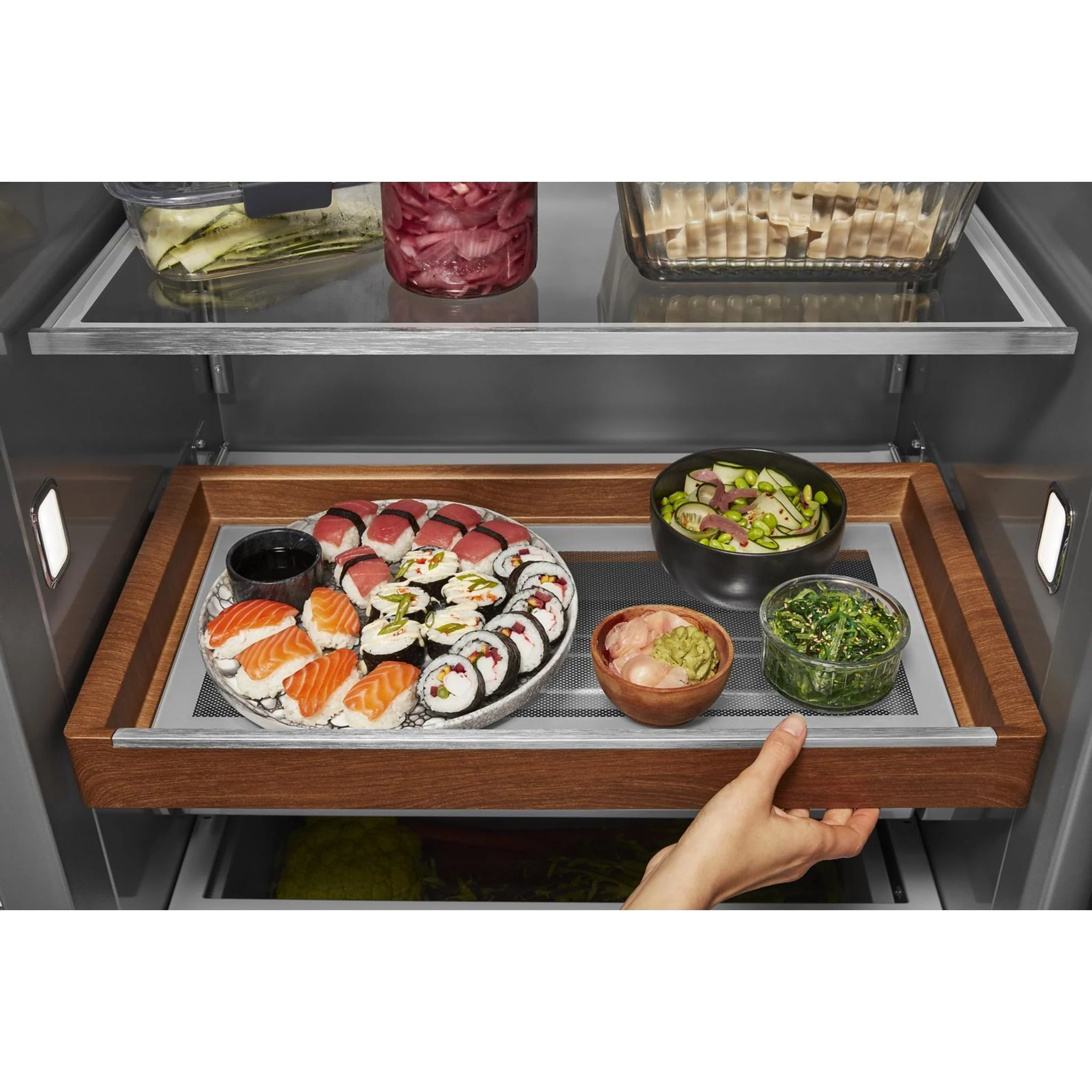 KitchenAid 25.5 Cu Ft. 42" Built-In Side-by-Side Refrigerator with PrintShield Finish - Stainless Steel with PrintShield™ Finish (KBSN702MPS) - Image 6