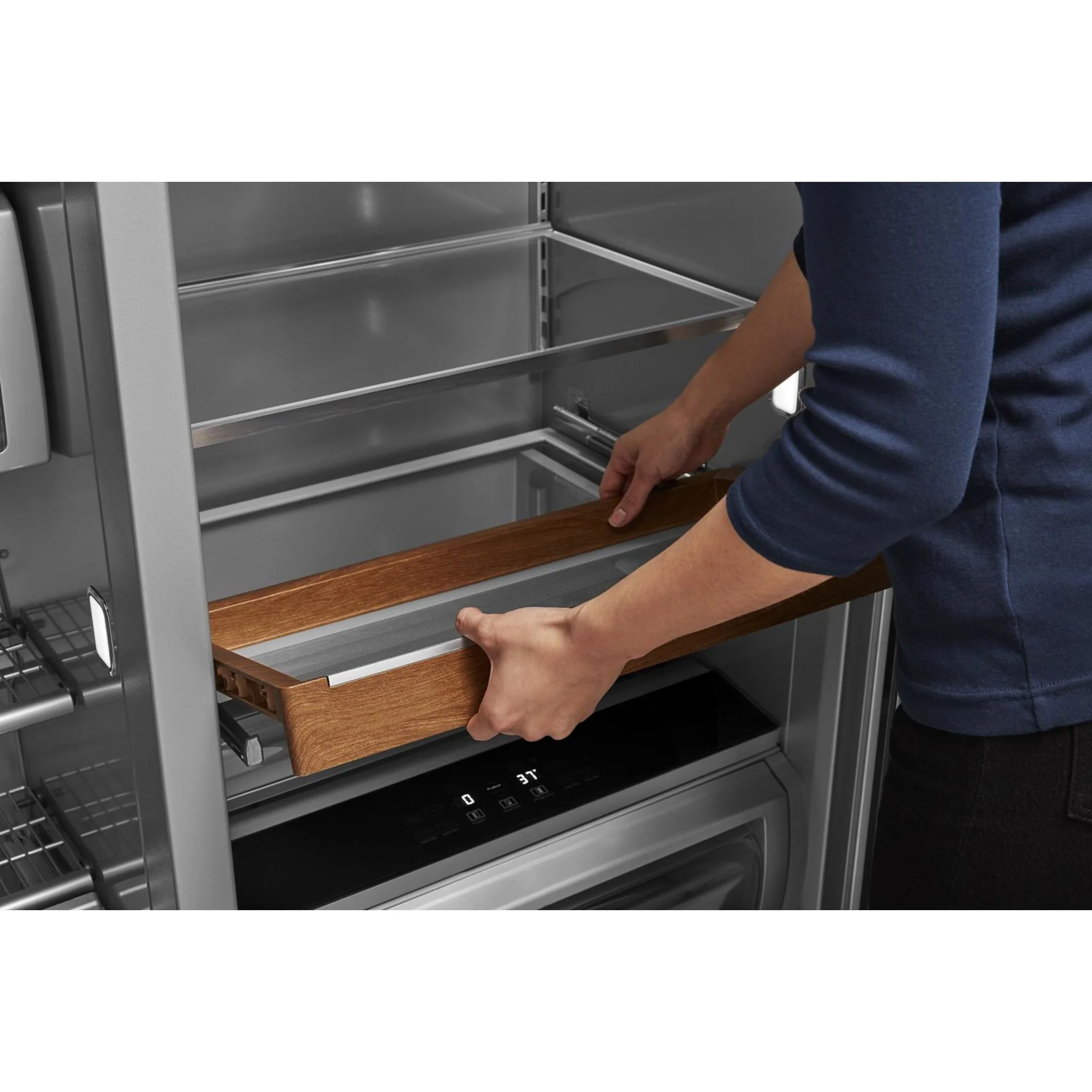 KitchenAid 25.5 Cu Ft. 42" Built-In Side-by-Side Refrigerator with PrintShield Finish - Stainless Steel with PrintShield™ Finish (KBSN702MPS) - Image 7