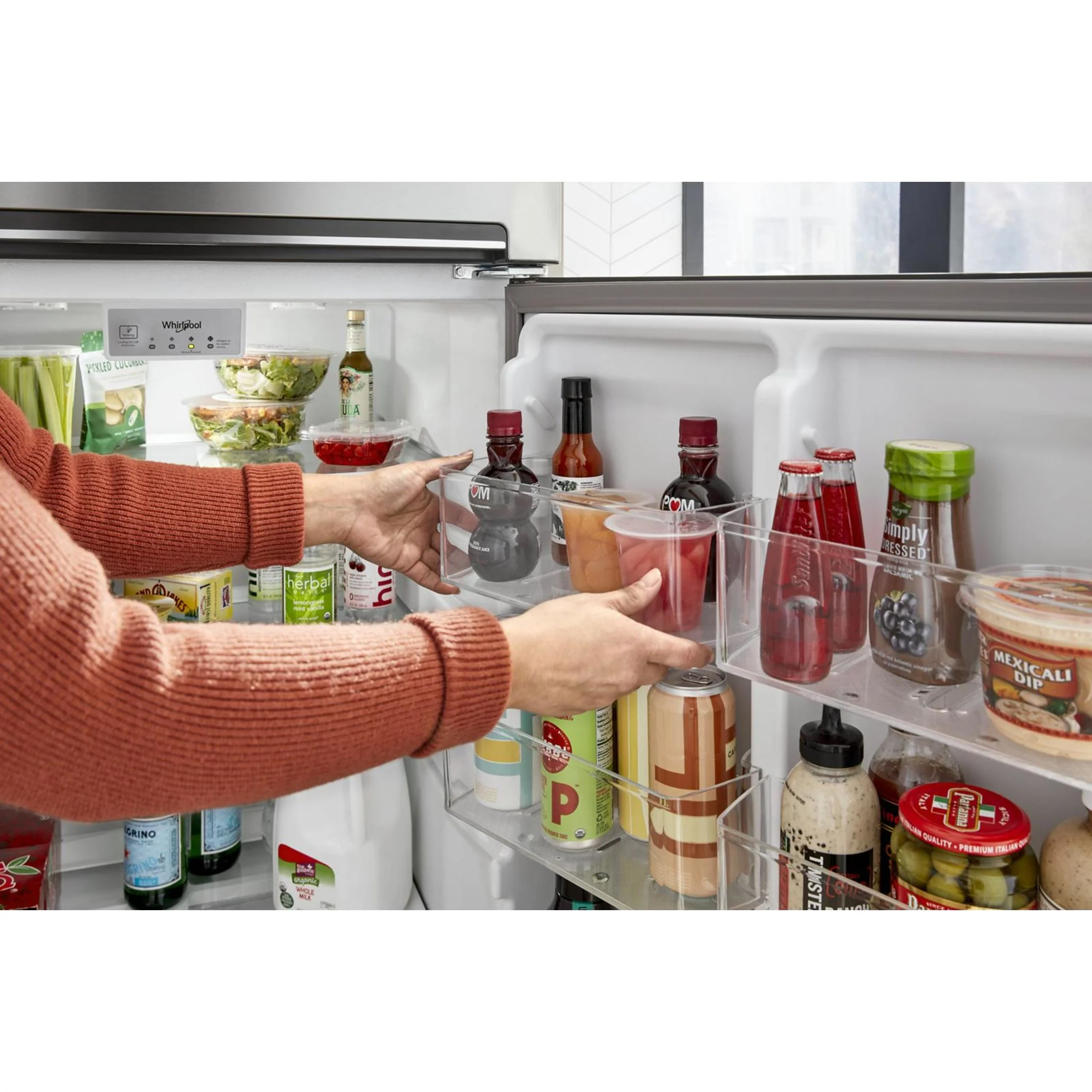 Whirlpool 28-inch Wide Top-Freezer Refrigerator - 16.6 Cu. Ft. -White (WRTX5328PW) - Image 3